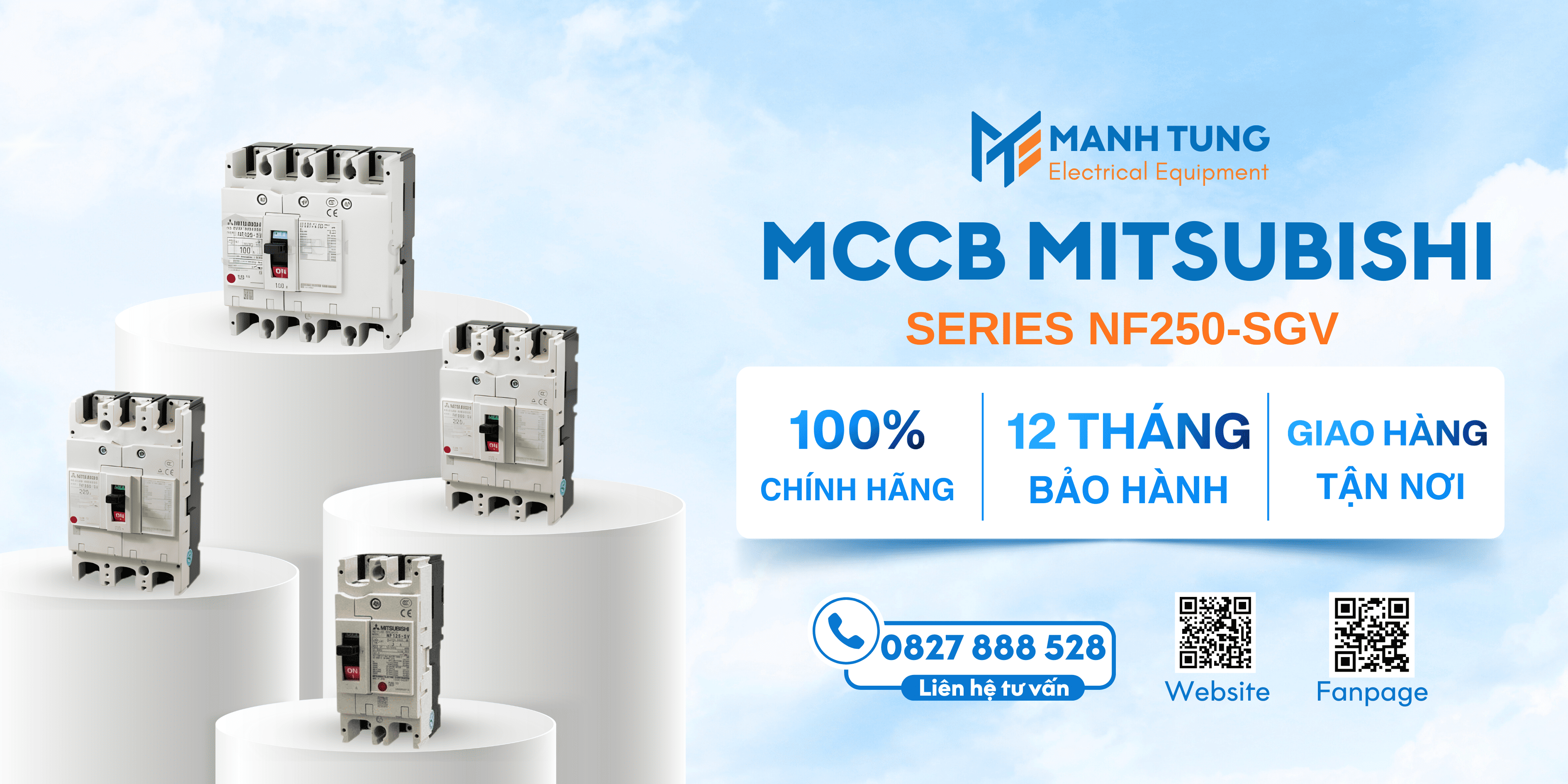 Mạnh Tùng nhà cung cấp  MCCB Mitsubishi Series NF250-SGV uy tín chính hãng