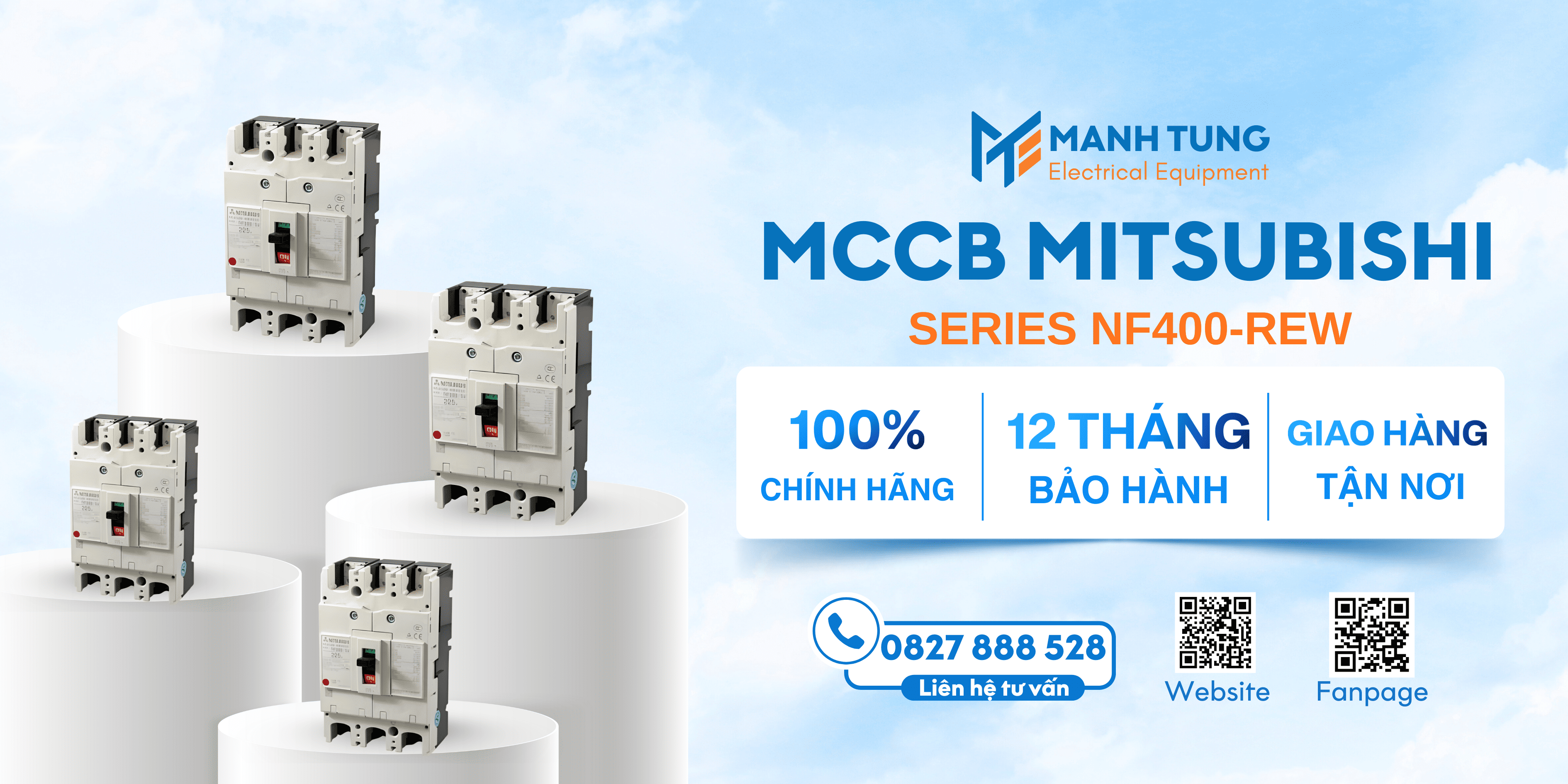 Mạnh Tùng nhà cung cấp MCCB Mitsubishi Series NF400-REW uy tín chính hãng