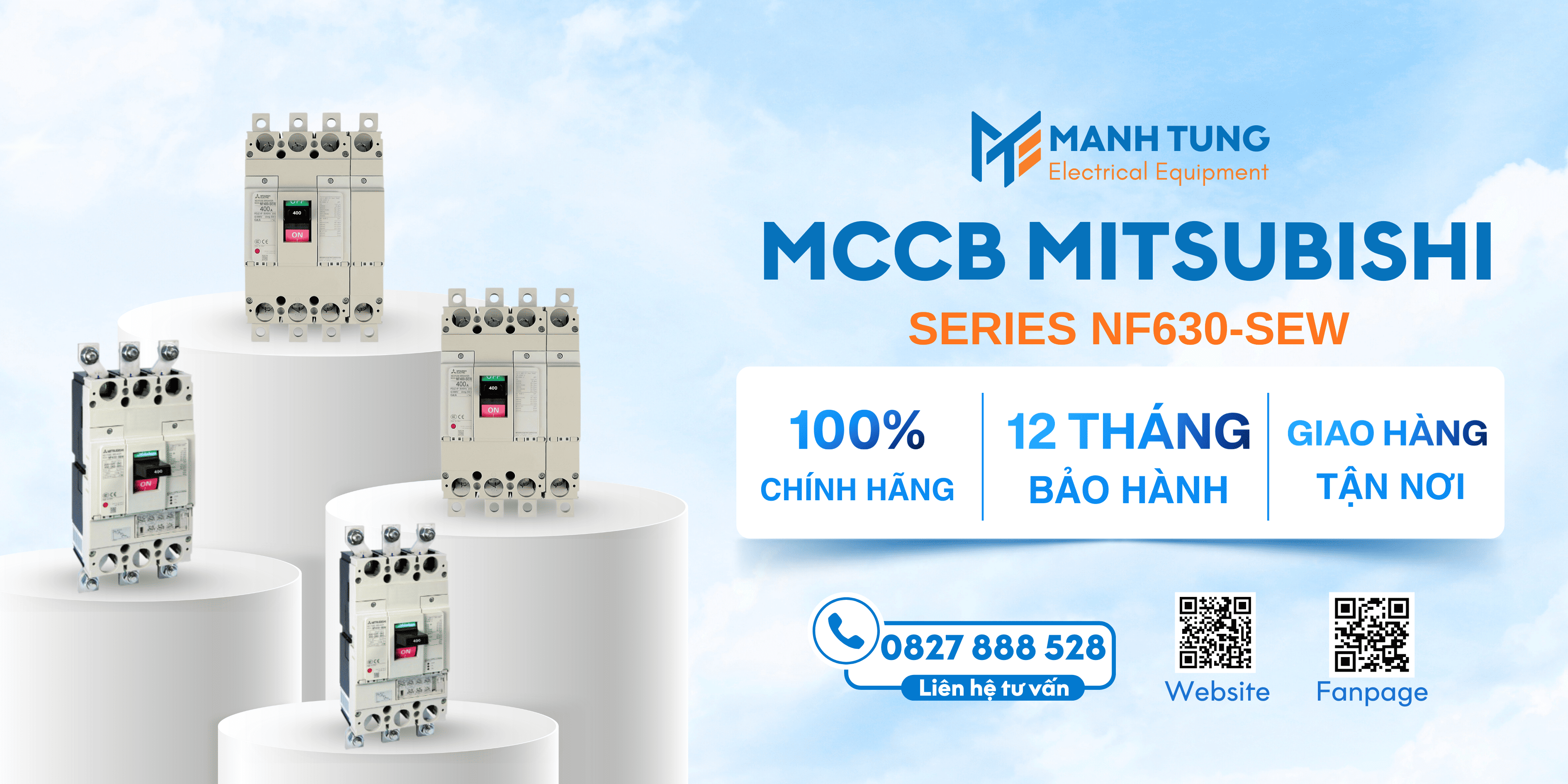 Mạnh Tùng nhà cung cấp MCCB Mitsubishi Series NF630-SEW uy tín chính hãng