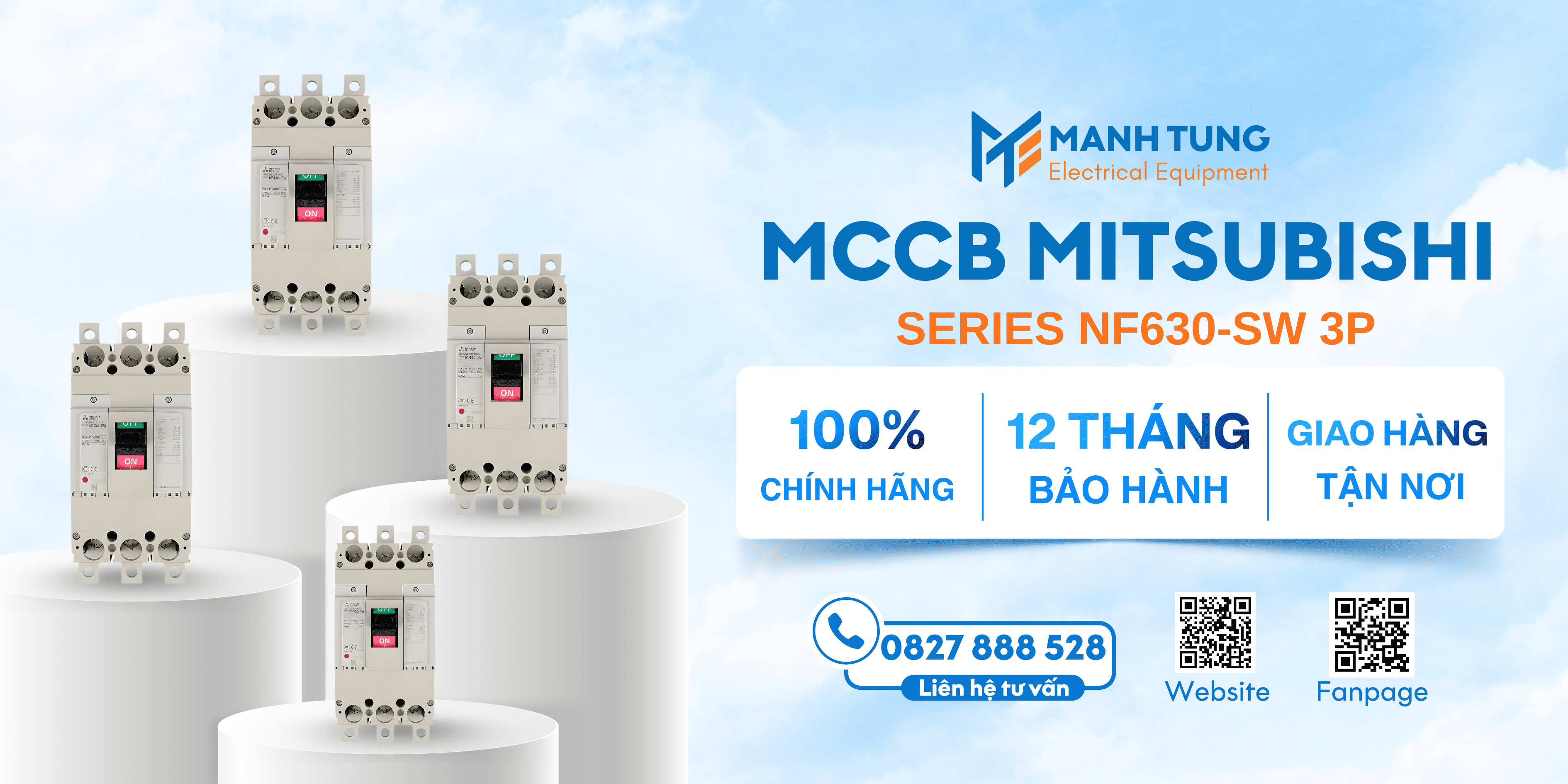 Mạnh Tùng nhà cung cấp MCCB Mitsubishi Series NF630-SW 3P uy tín chính hãng