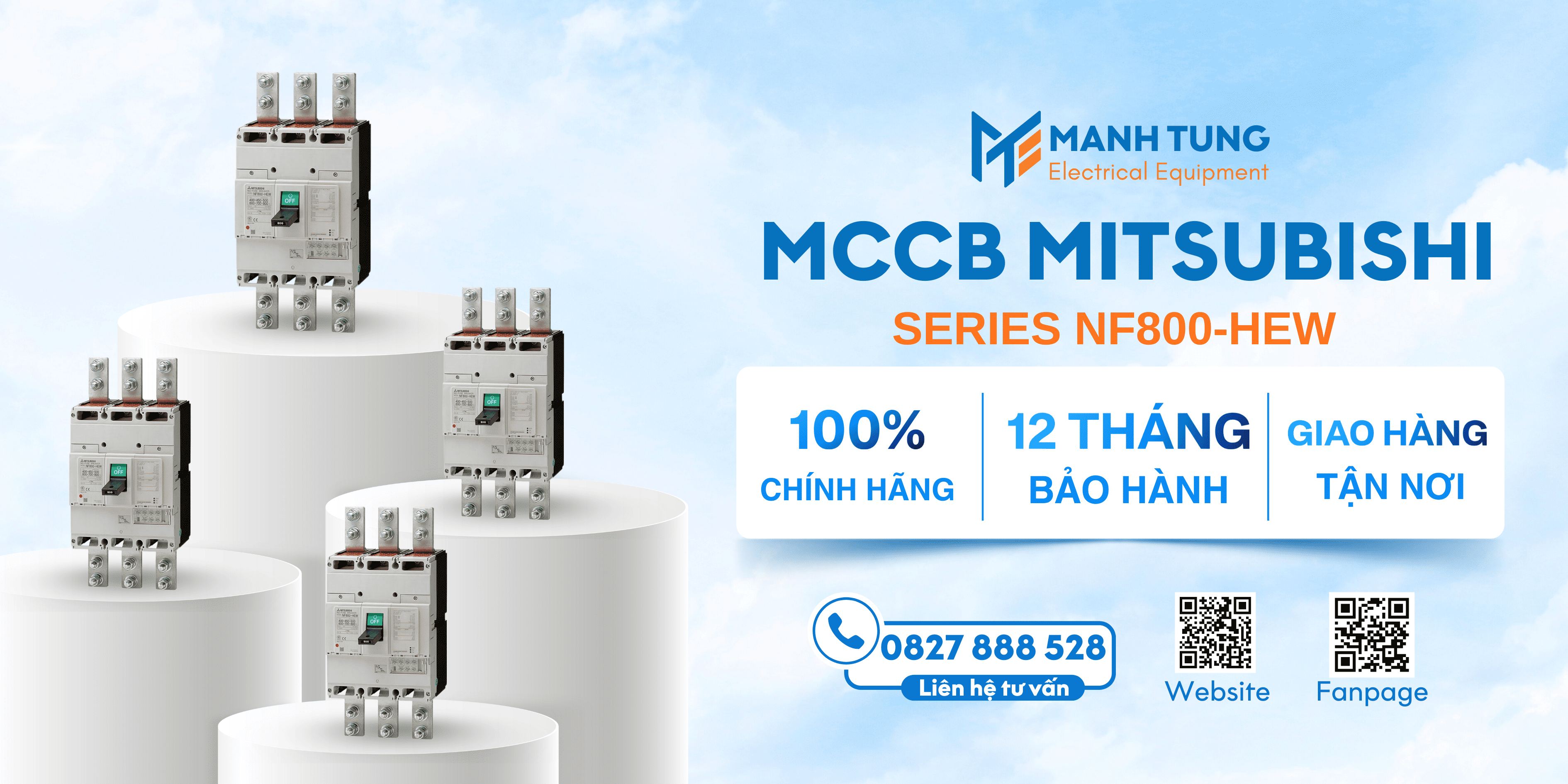 Mạnh Tùng nhà cung cấp MCCB Mitsubishi Series NF800-HEW uy tín chính hãng