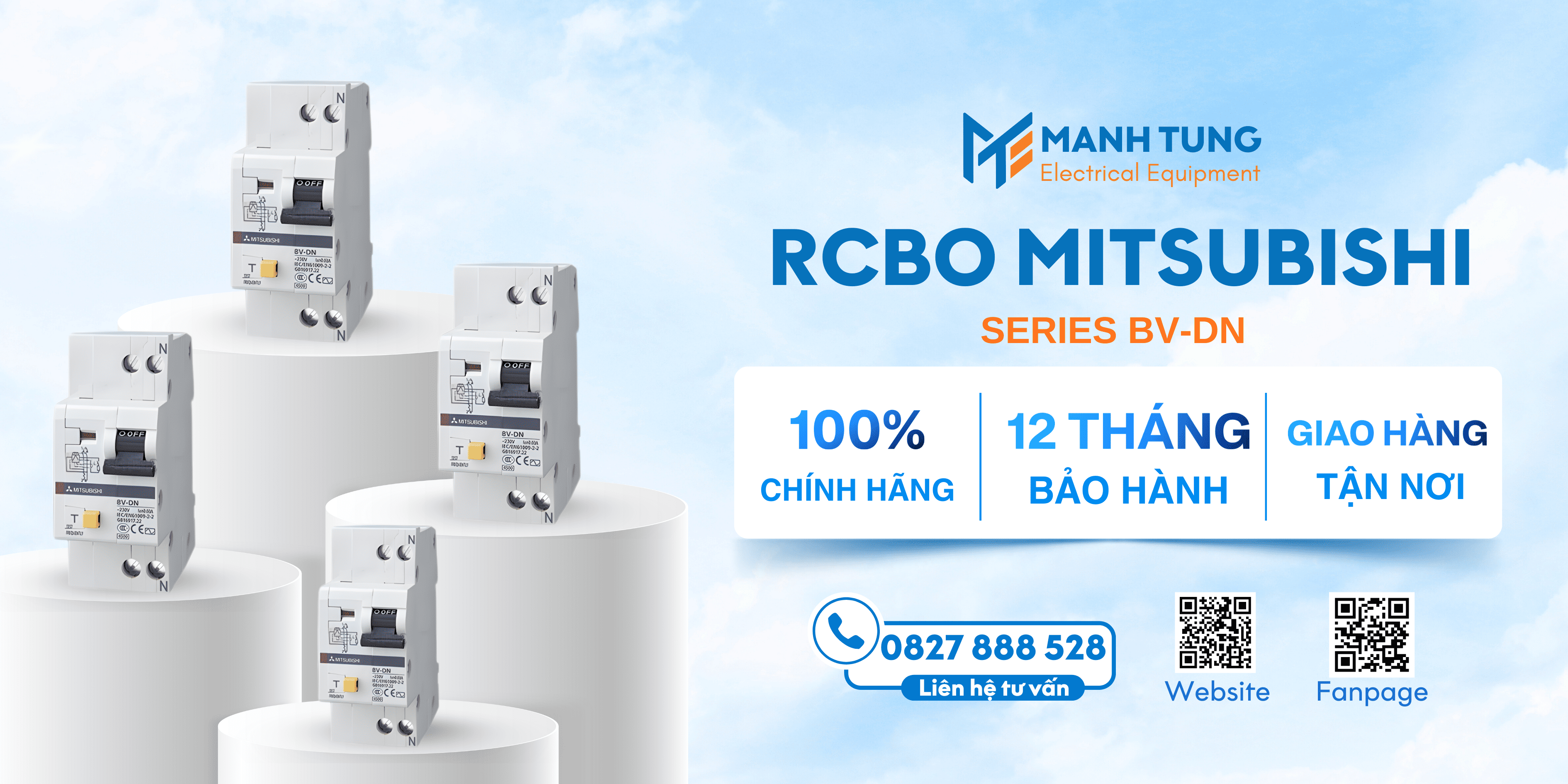 Mạnh Tùng nhà cung cấp RCBO Mitsubishi BV-DN uy tín chính hãng