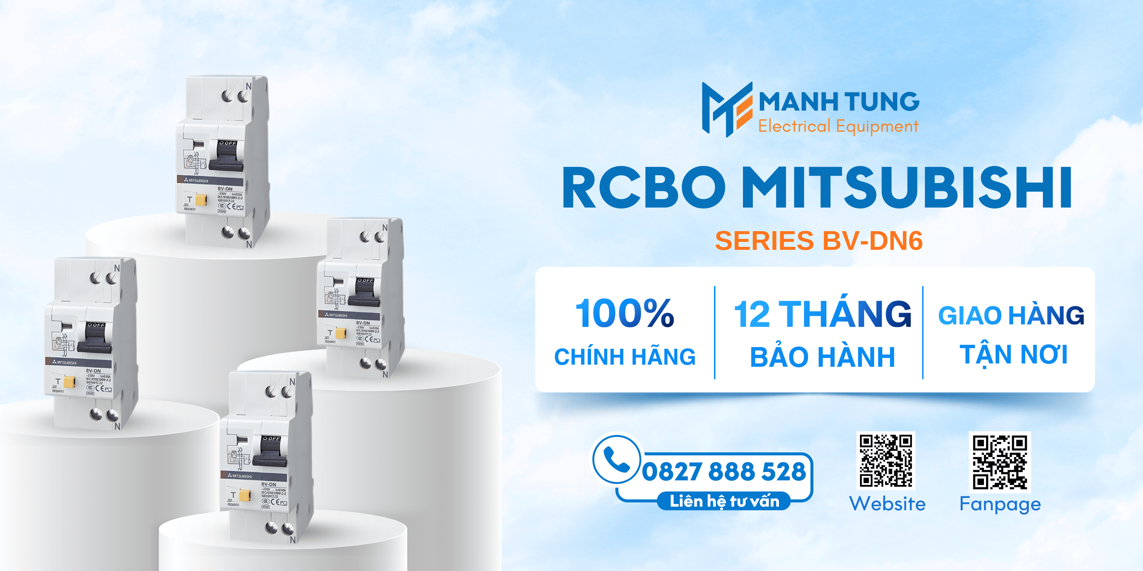 Mạnh Tùng nhà cung cấp RCBO Mitsubishi BV-DN6 uy tín chính hãng