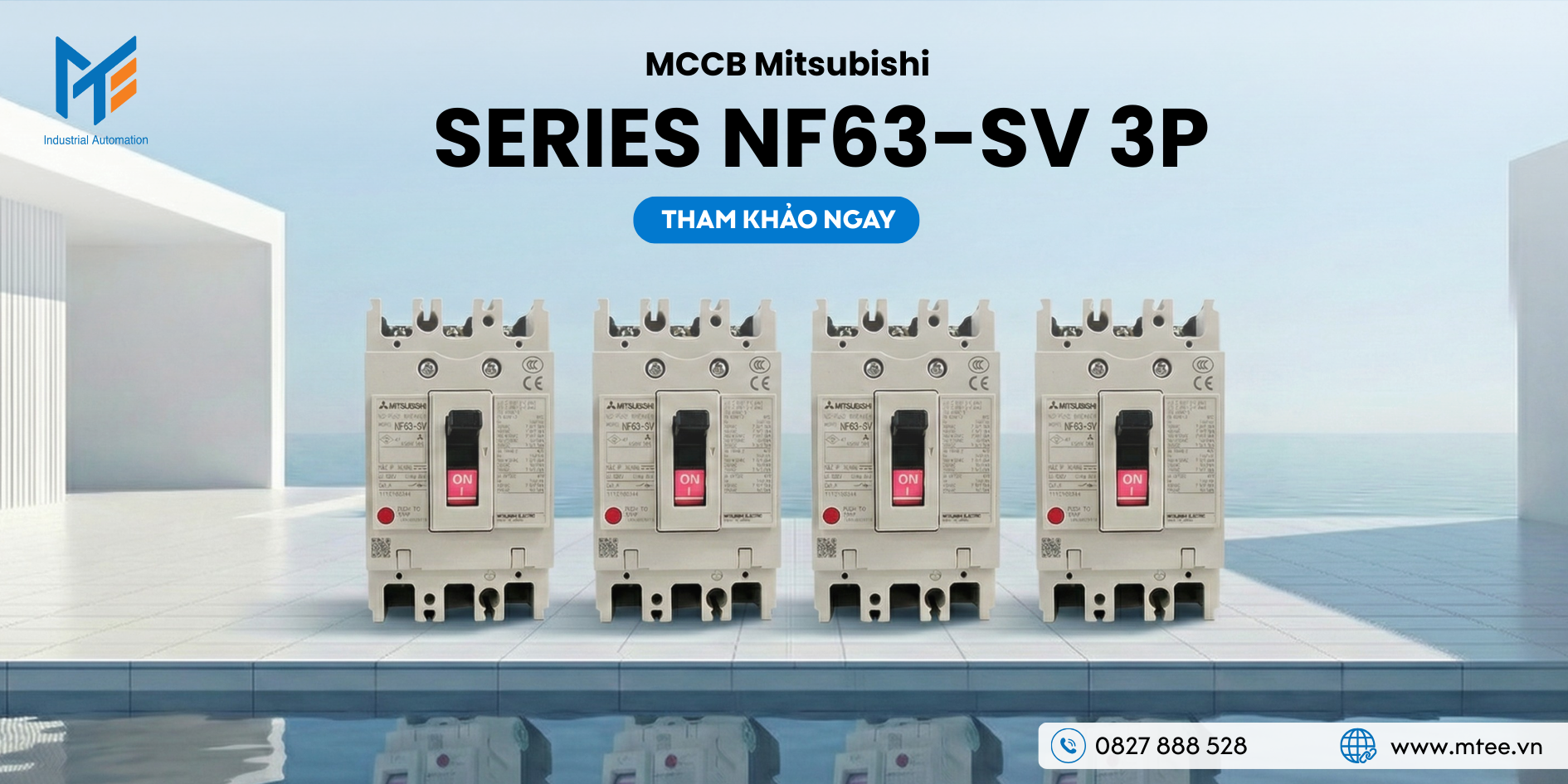 MCCB Mitsubishi Series NF63-SV 3P