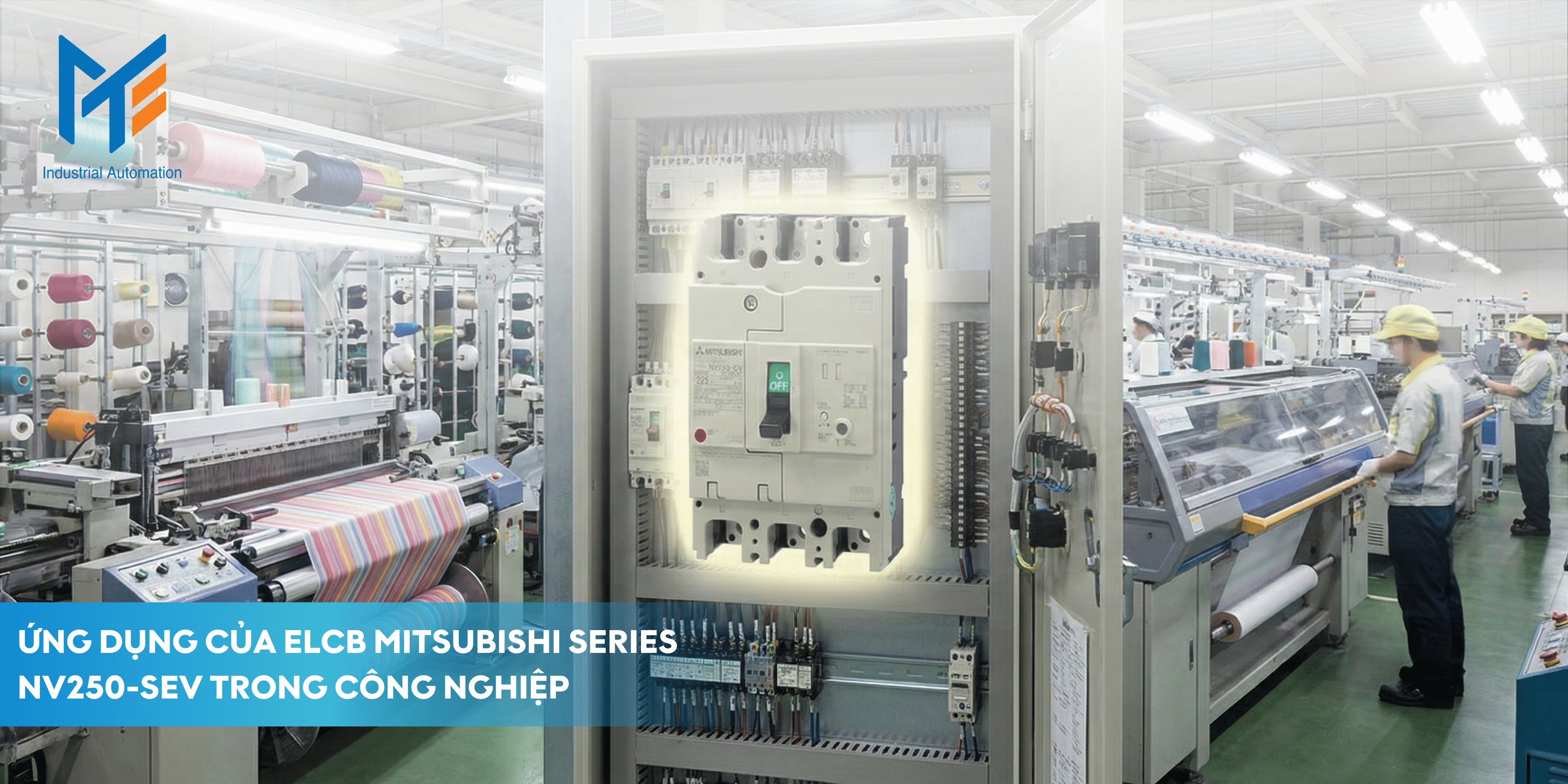 Ứng dụng của ELCB Mitsubishi Series NV250-SEV trong công nghiệp 