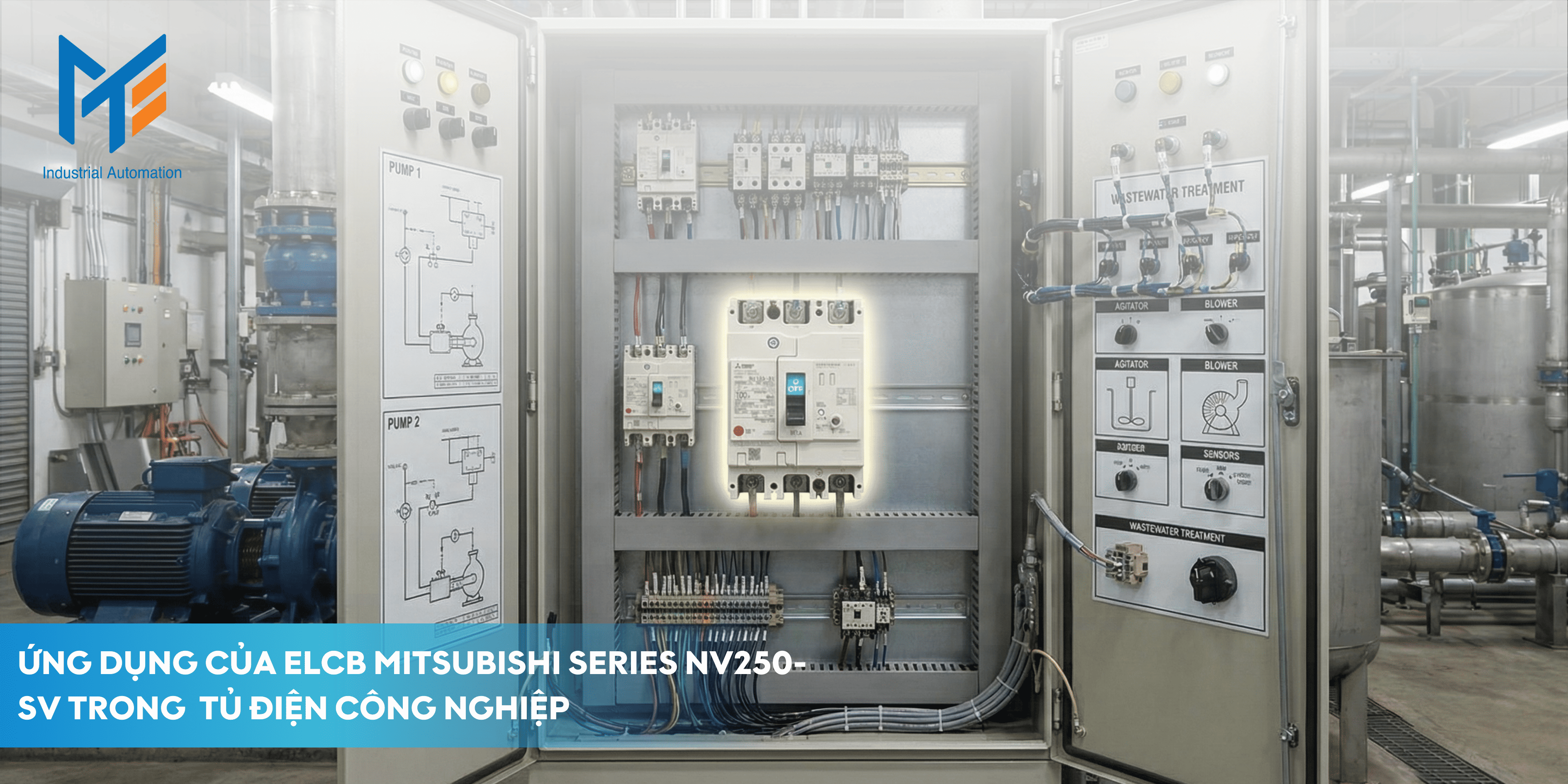 Ứng dụng của ELCB Mitsubishi Series NV250-SV trong công nghiệp 