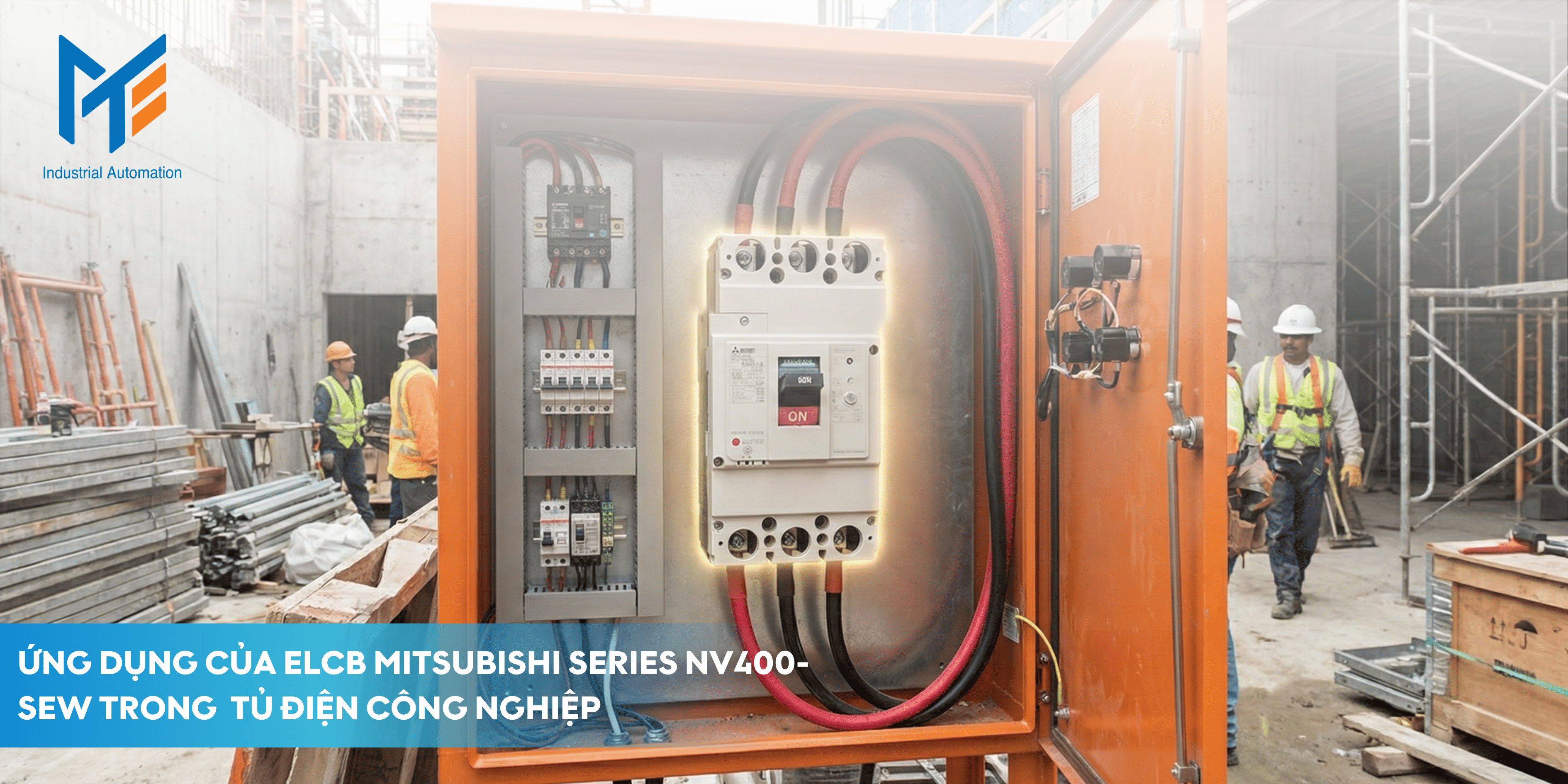 Ứng dụng của ELCB Mitsubishi Series NV400-SEW trong công nghiệp 