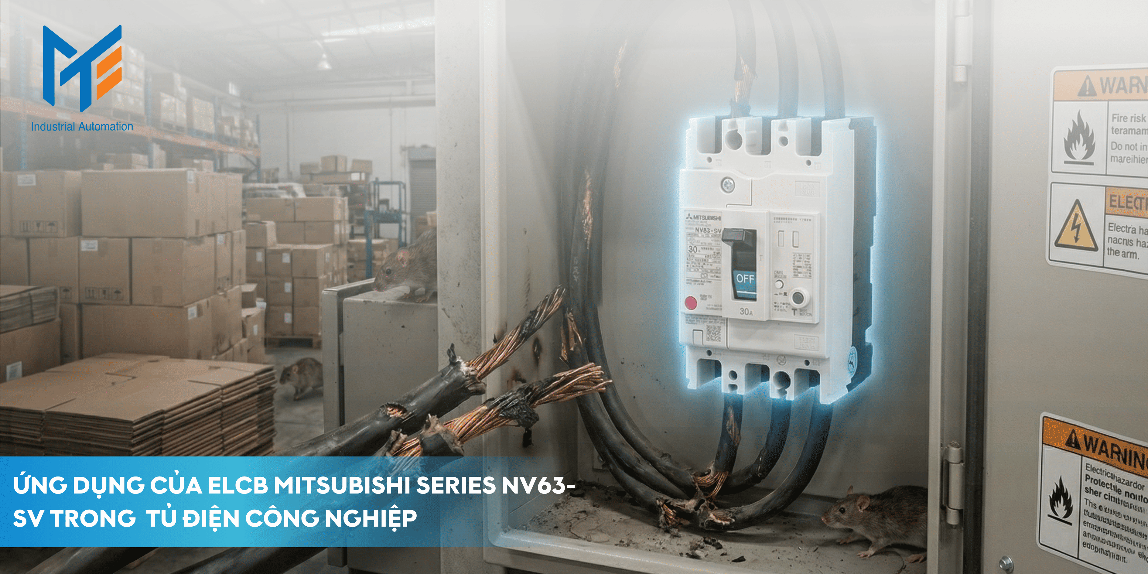 Ứng dụng của ELCB Mitsubishi Series NV63-SV trong công nghiệp