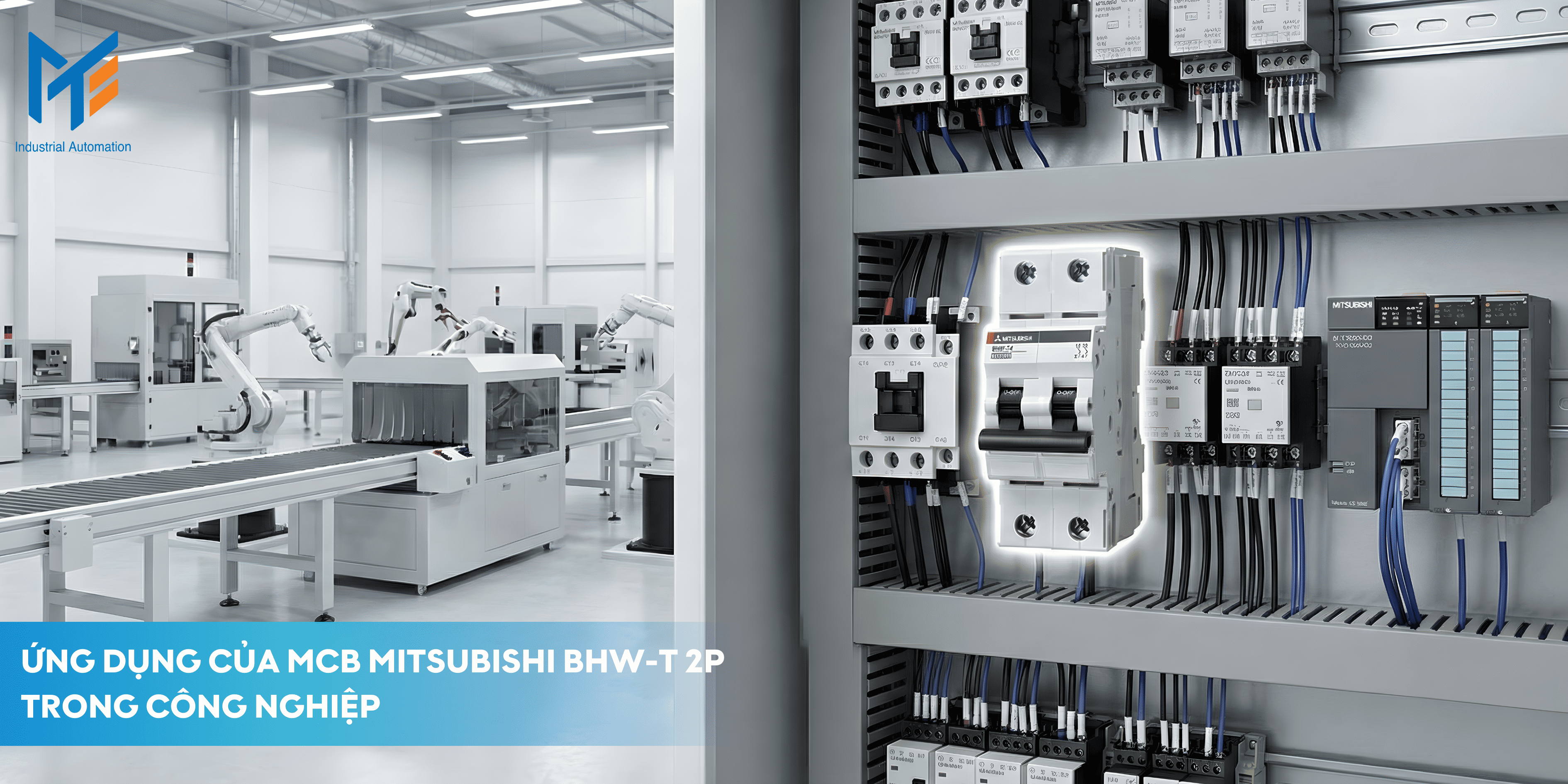 Ứng dụng của MCB Mitsubishi BHW-T4 2P trong công nghiệp