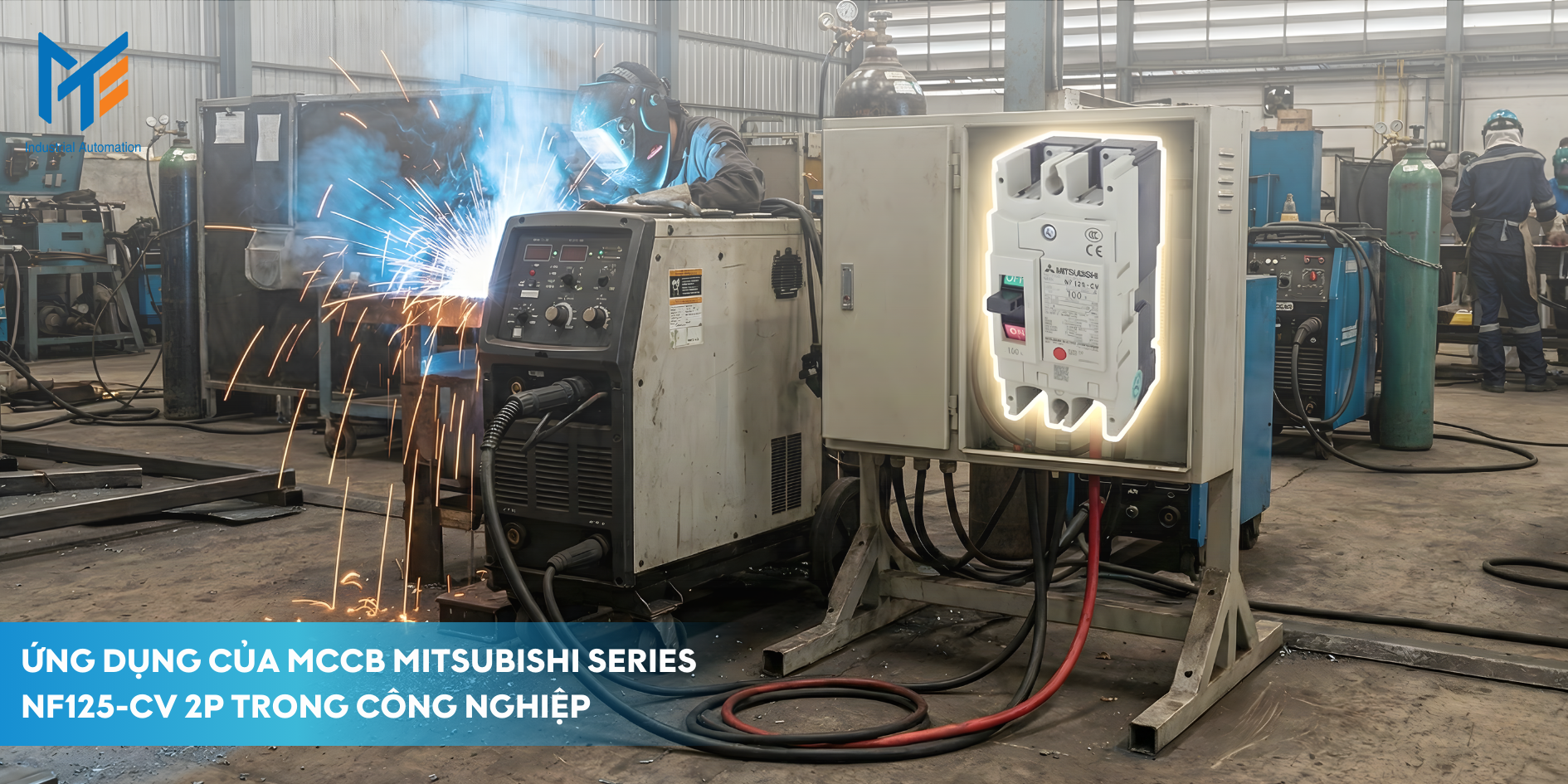 Ứng dụng của MCCB Mitsubishi Series NF125-CV 2P trong công nghiệp 