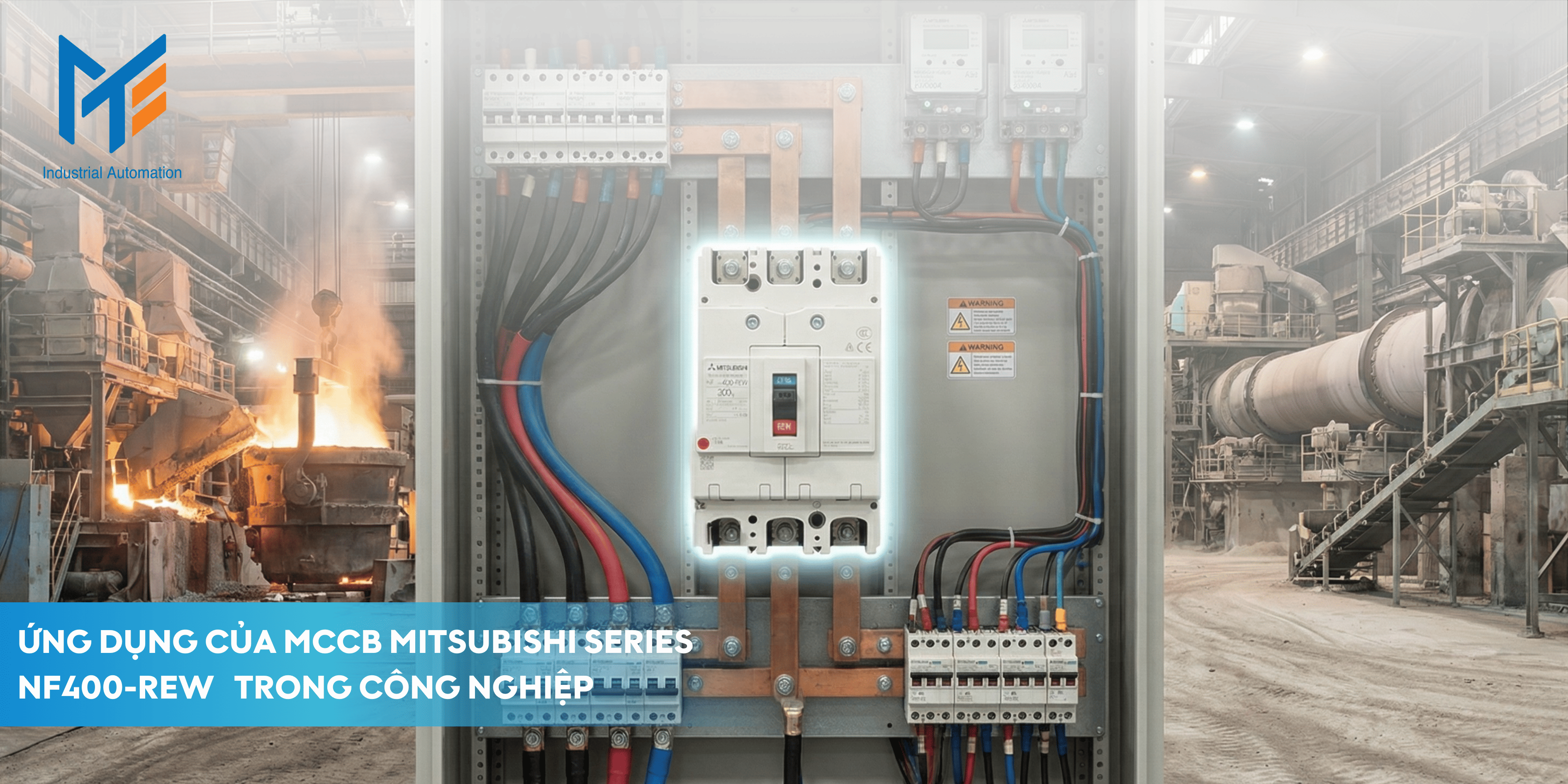Ứng dụng của MCCB Mitsubishi Series NF400-REW trong công nghiệp