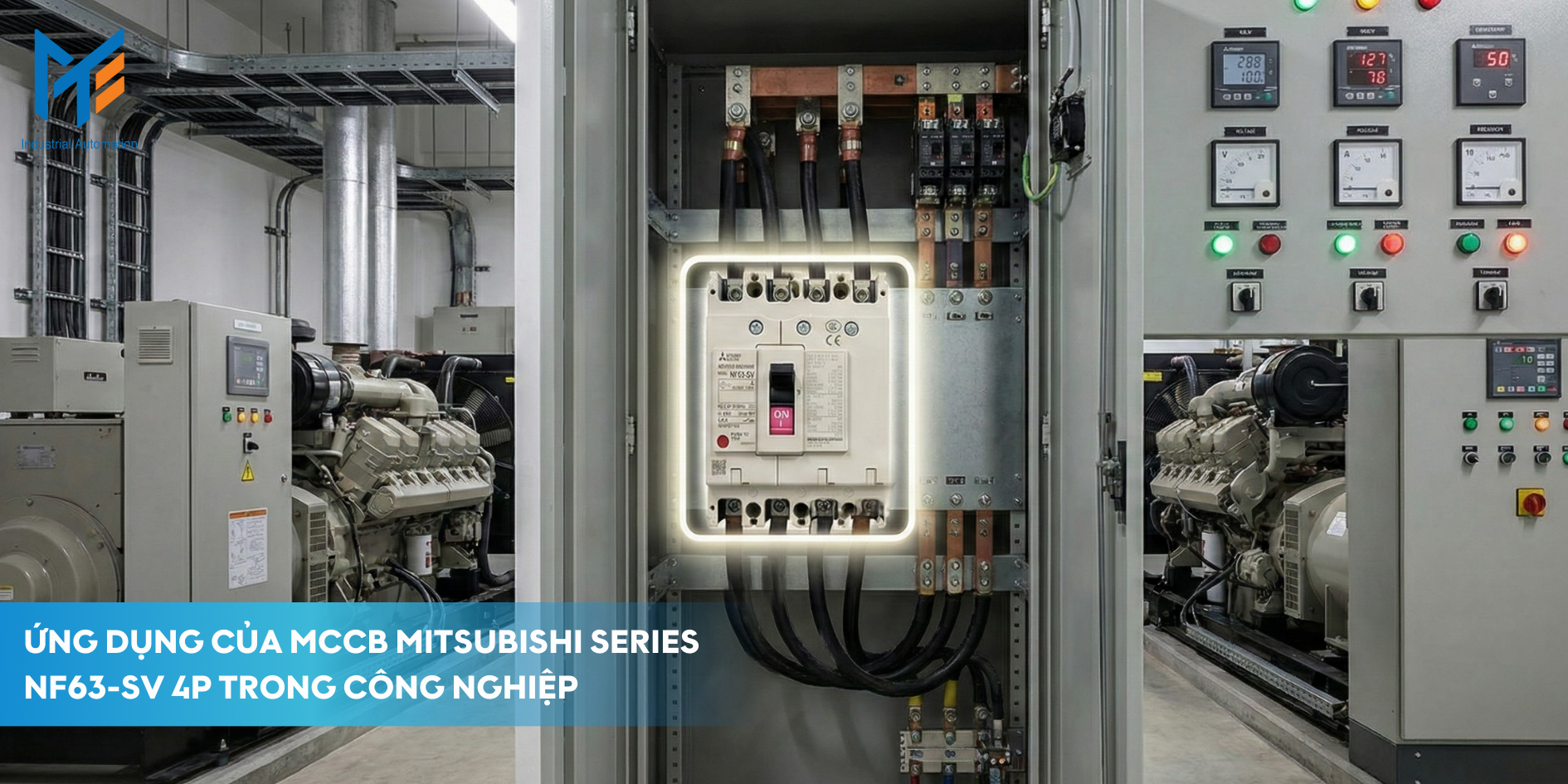 Ứng dụng của MCCB Mitsubishi Series NF63-SV 4P trong công nghiệp