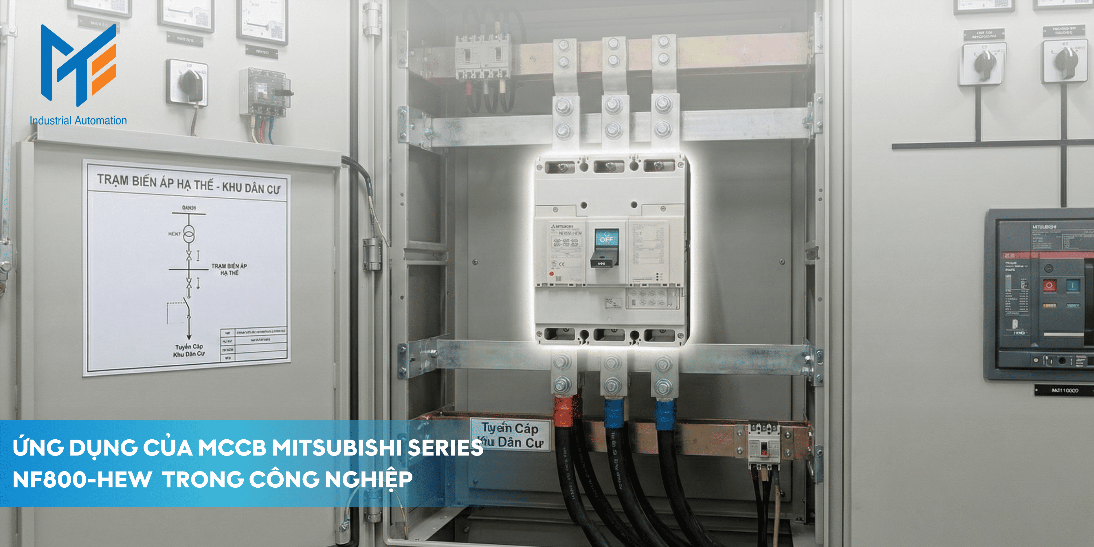 Ứng dụng của MCCB Mitsubishi Series NF800-HEW trong công nghiệp