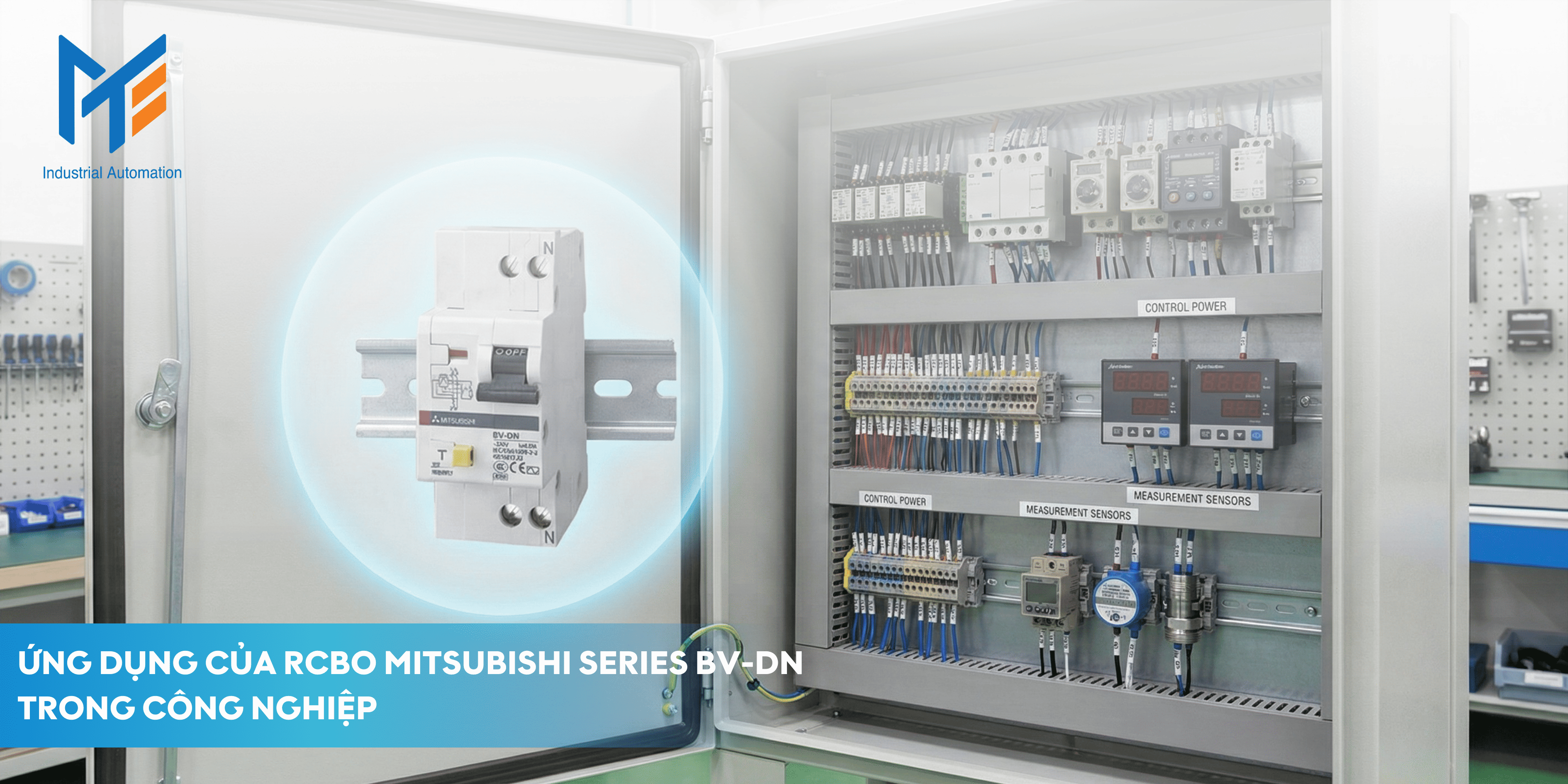 Ứng dụng của RCBO Mitsubishi BV-DN trong công nghiệp 