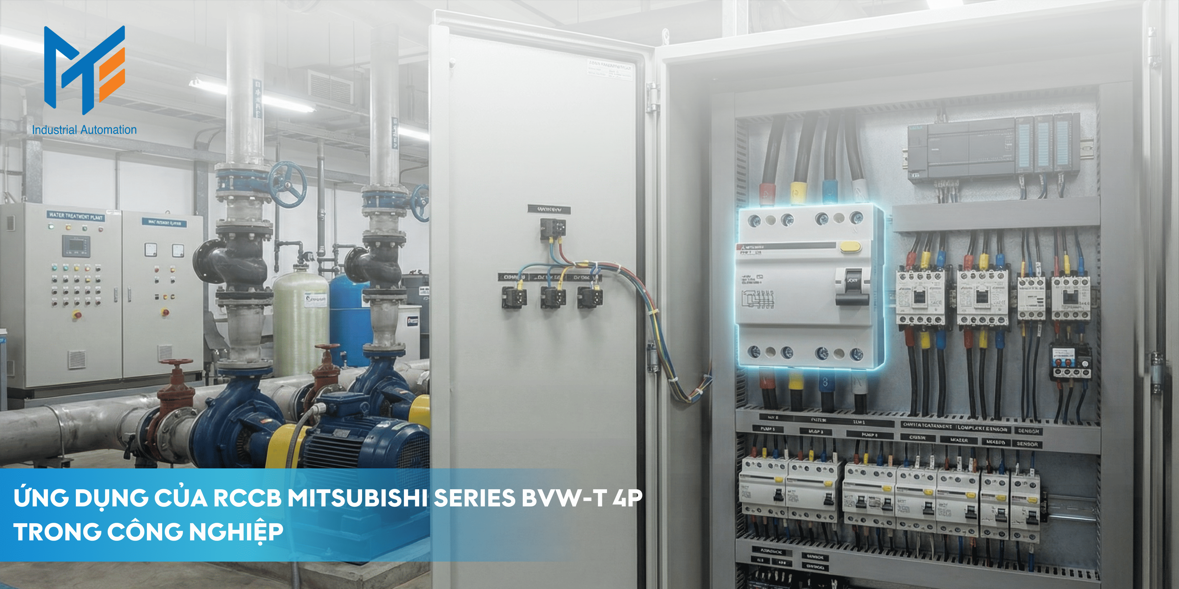 Ứng dụng của RCCB Mitsubishi BVW-T 4P trong công nghiệp
