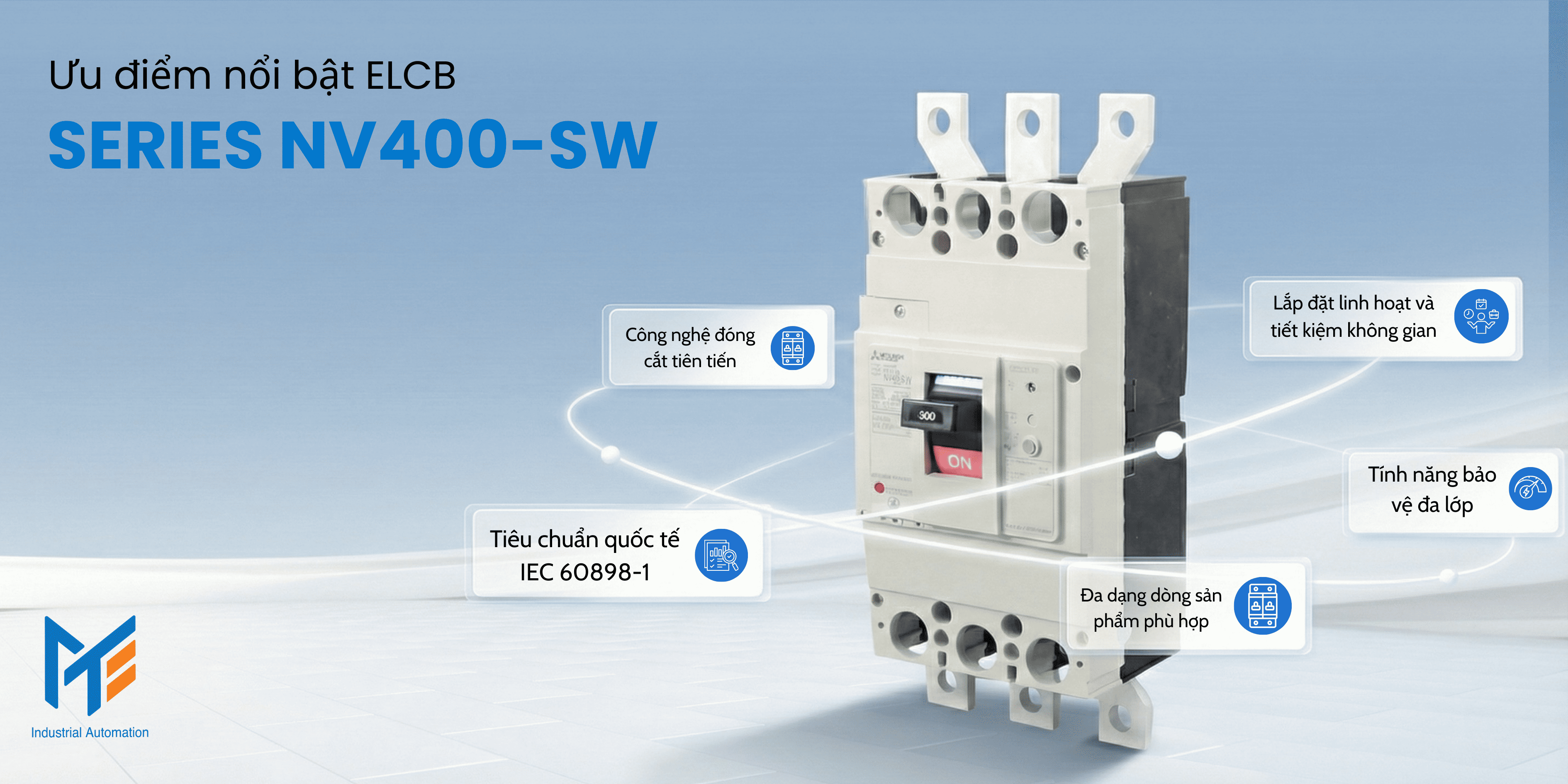 Ưu điểm nổi bật của ELCB Mitsubishi NV400-SW