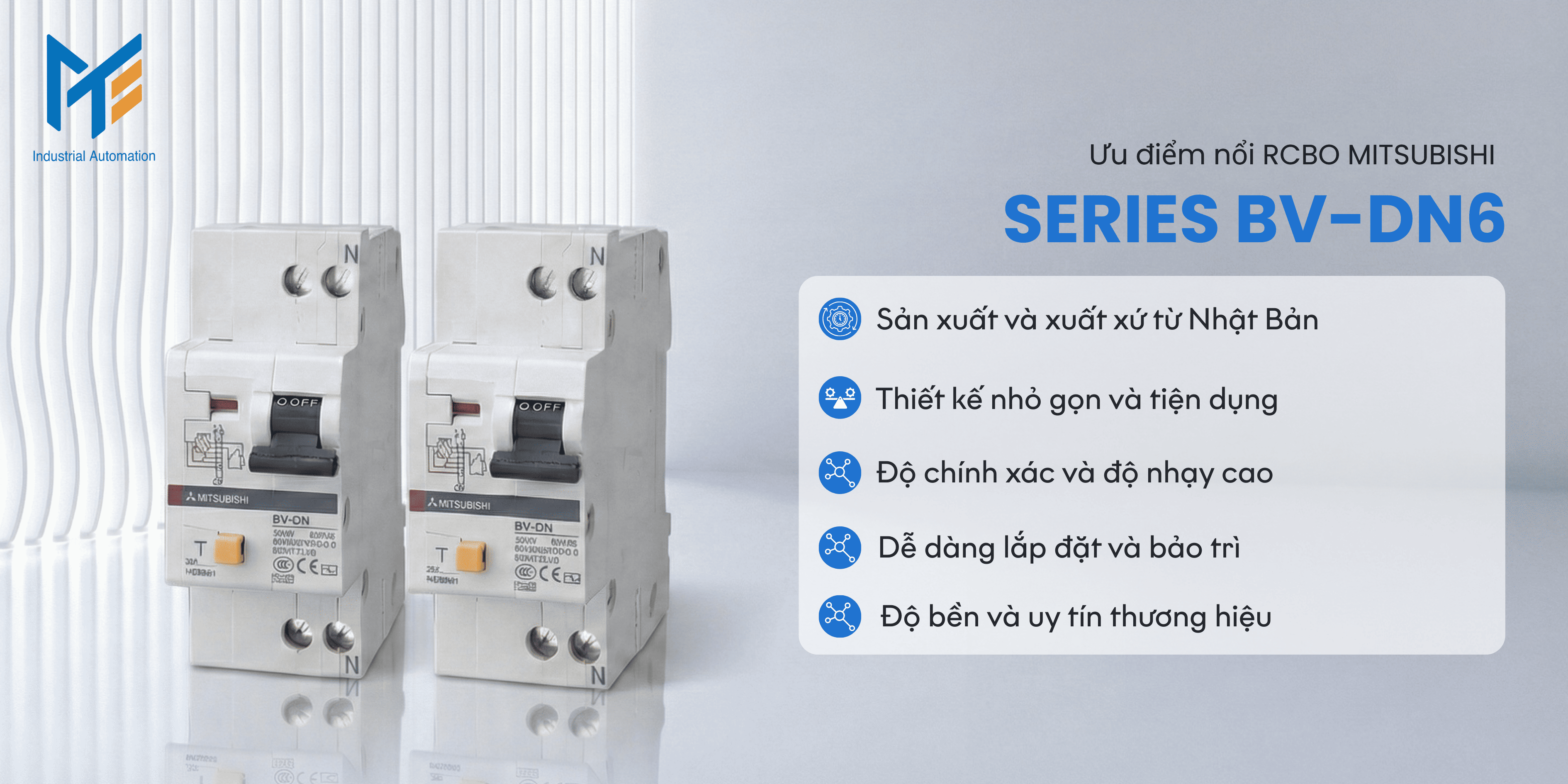 Ưu điểm nổi bật của RCBO Mitsubishi BV-DN6