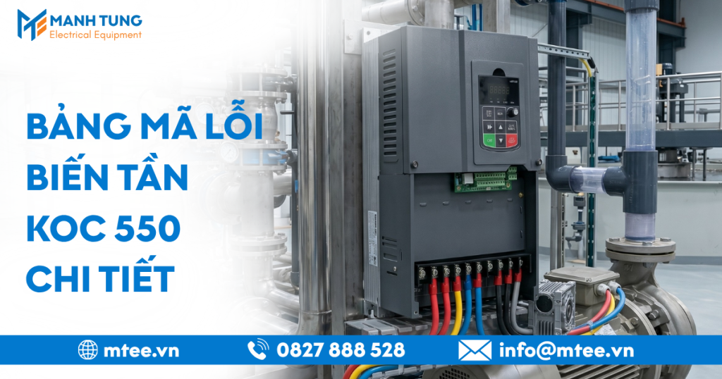 Bảng mã lỗi biến tần KOC 550 chi tiết
