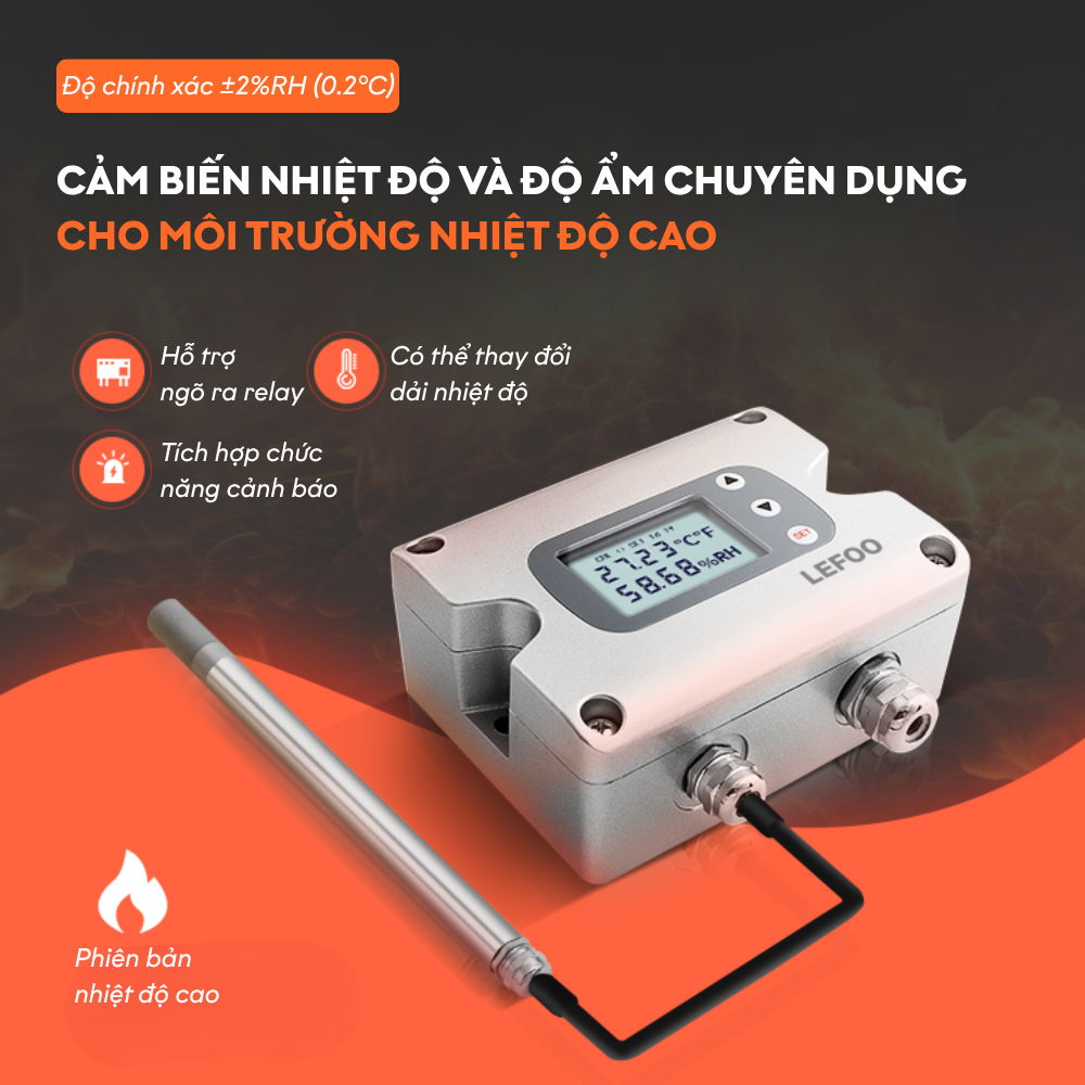 Cảm biến nhiệt độ và độ ẩm chịu nhiệt cao LFH70