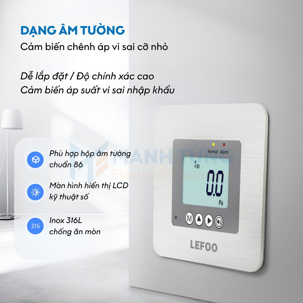 Đặc điểm Cảm biến chênh lệch áp suất LFM55