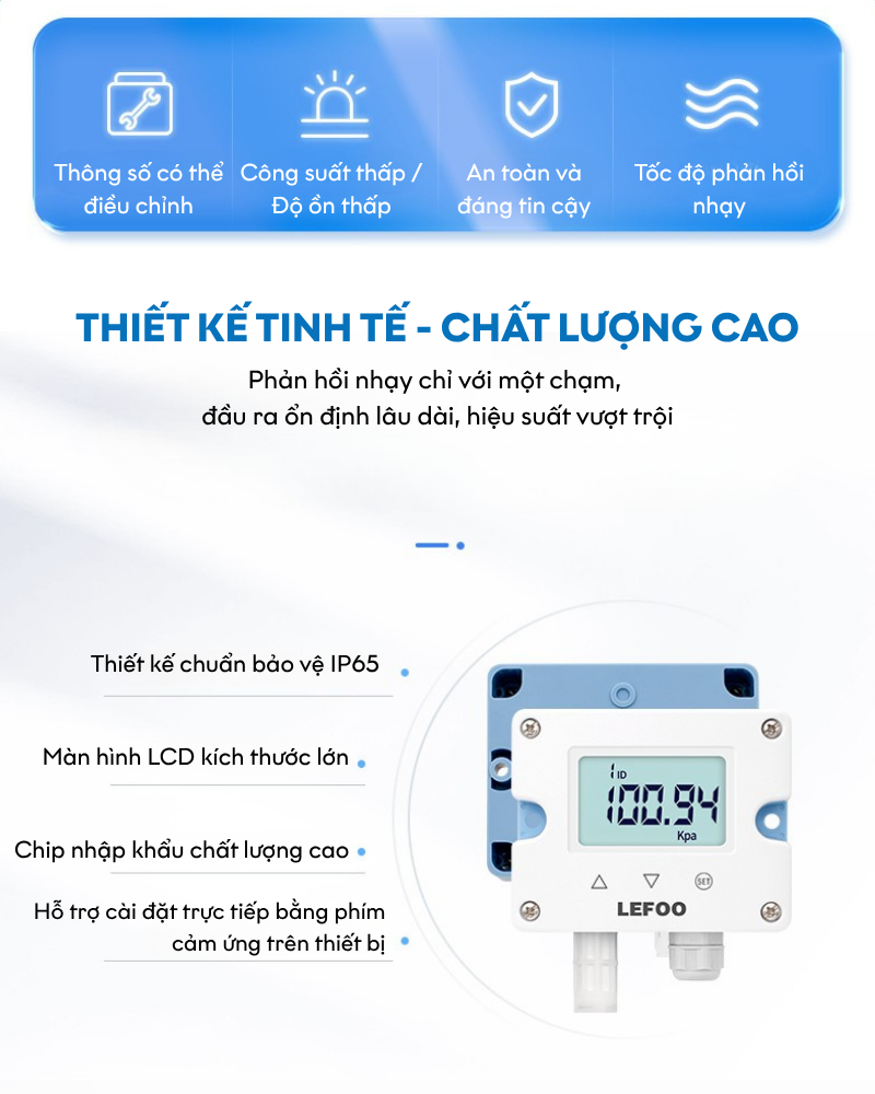 Đặc điểm Cảm biến chênh lệch áp suất LFM57