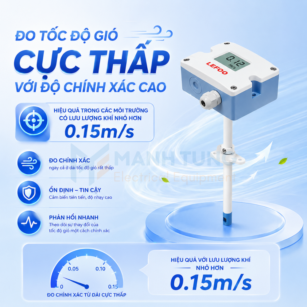 Đo tốc độ gió cực thấp với độ chính xác cao