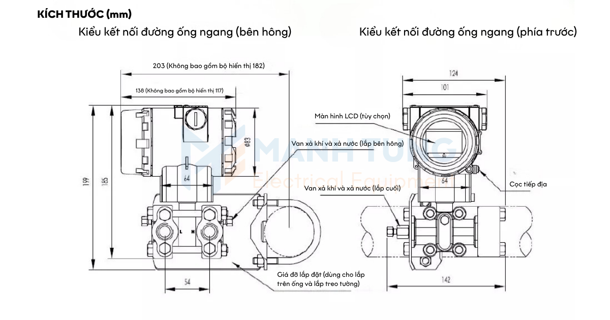 Kích thước cảm biến áp suất Silicon đơn tỉnh thể LFT710