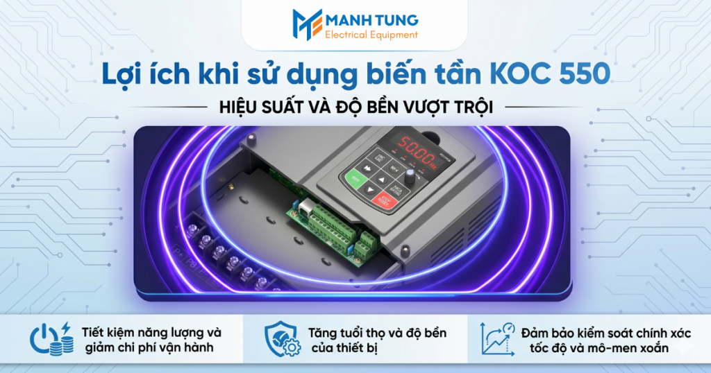Lợi ích khi sử dụng biến tần KOC 550