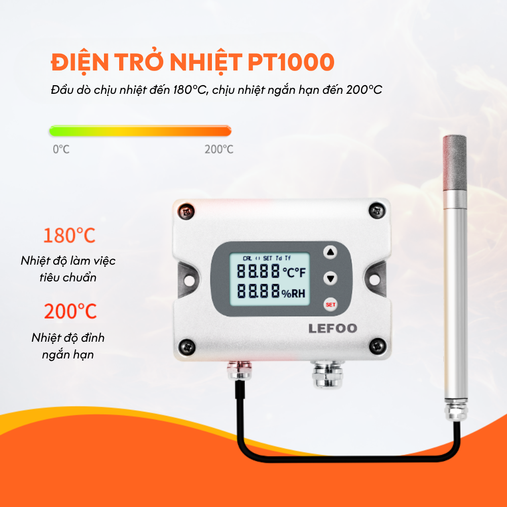 Nhiệt độ làm việc Cảm biến nhiệt độ và độ ẩm chịu nhiệt cao LFH70