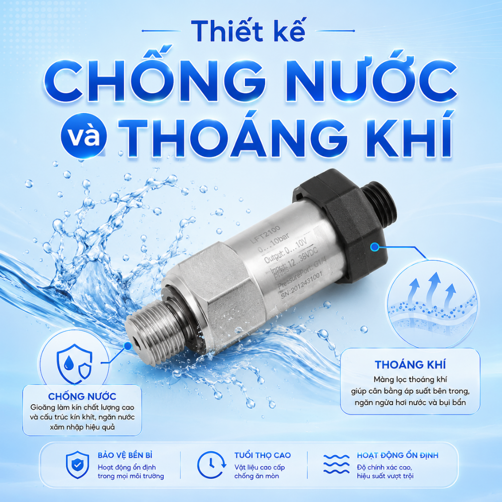 Thiết kế chống nước và thoáng khí
