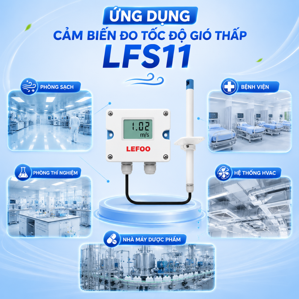 Ứng dụng Cảm biến đo tốc độ gió thấp LFS11