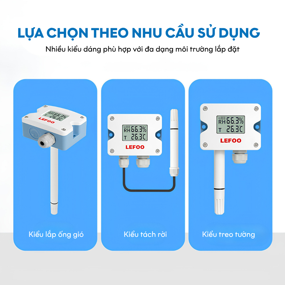kiểu lắp Cảm biến nhiệt độ và độ ẩm LFH10A