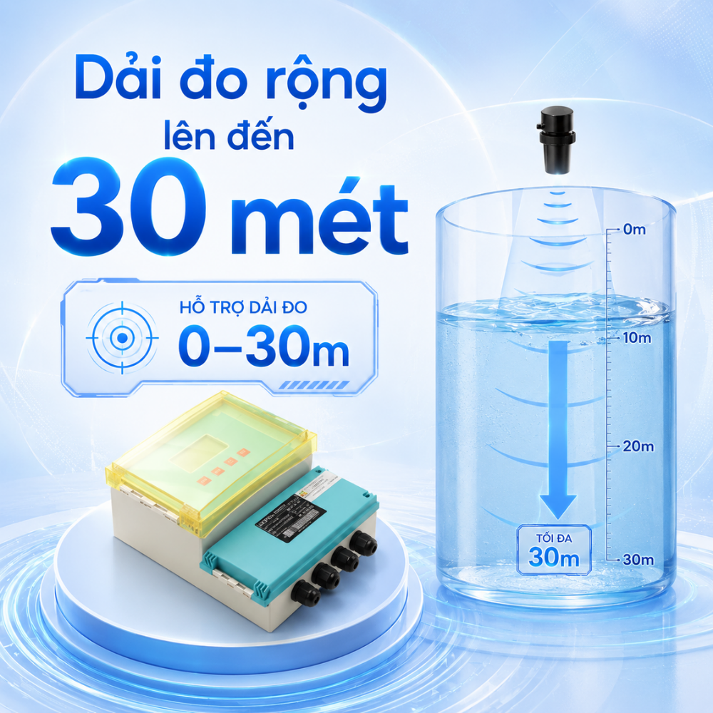 Dải đo rộng lên đến 30 mét