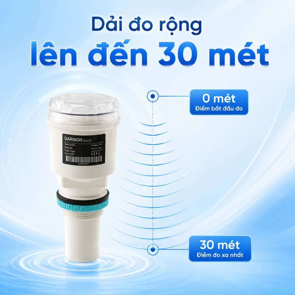 Dải đo rộng lên đến 30 mét