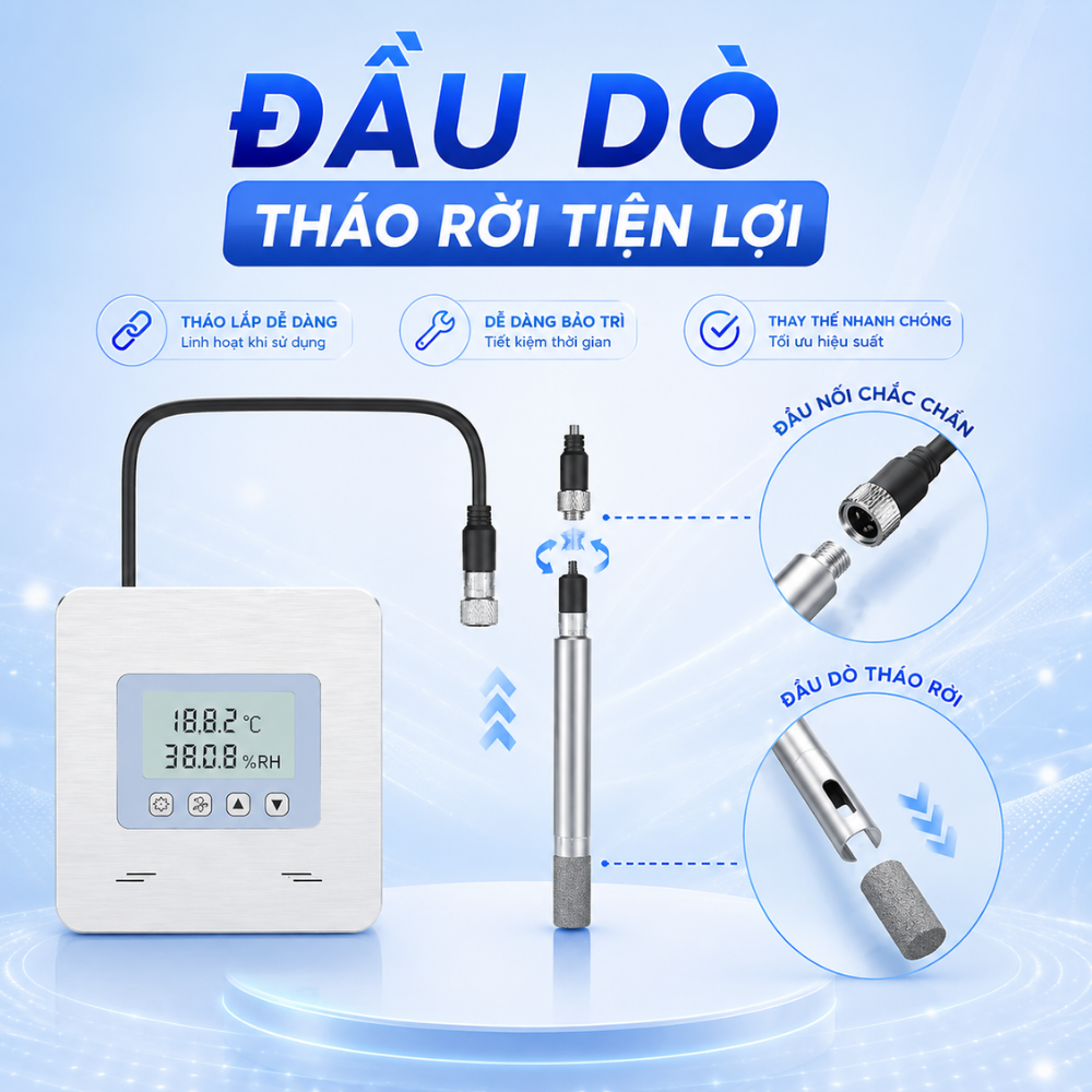 Đầu dò tháo rời tiện lợi