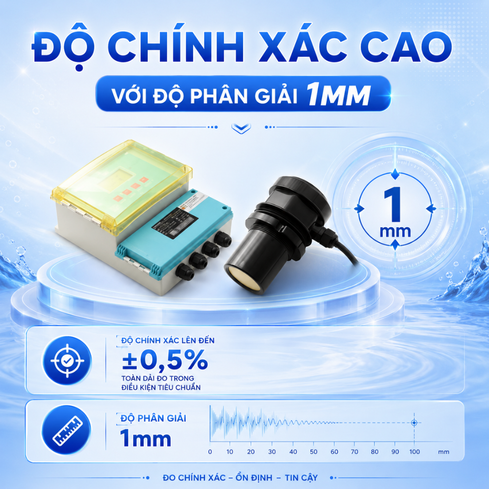 Độ chính xác cao với độ phân giải 1mm