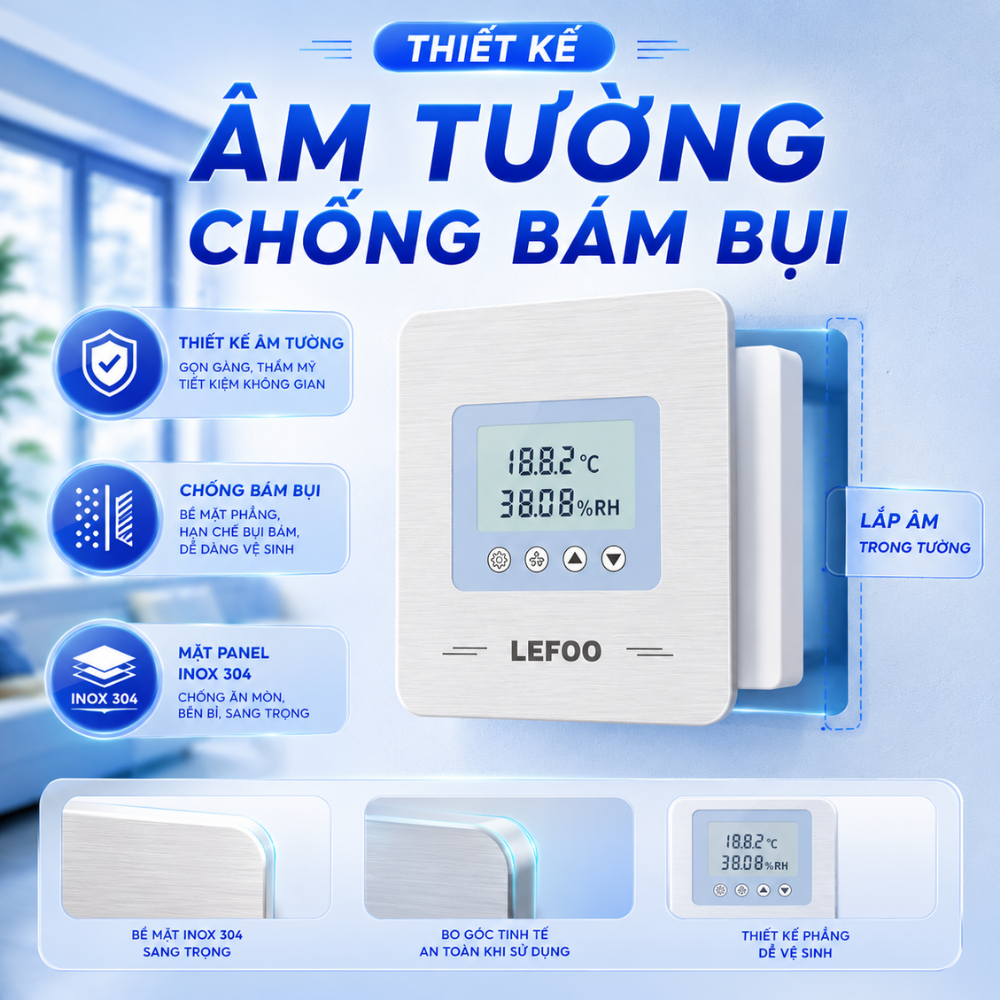 Thiết kế âm tường chống bám bụi
