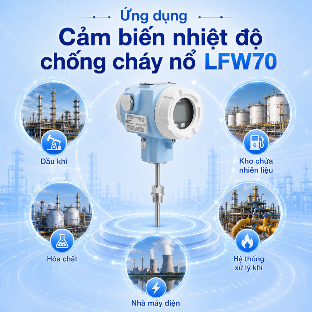 Ứng dụng Cảm biến nhiệt độ chống cháy nổ LFW70