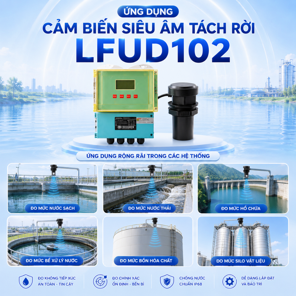 Ứng dụng Cảm biến siêu âm tách rời LFUD102