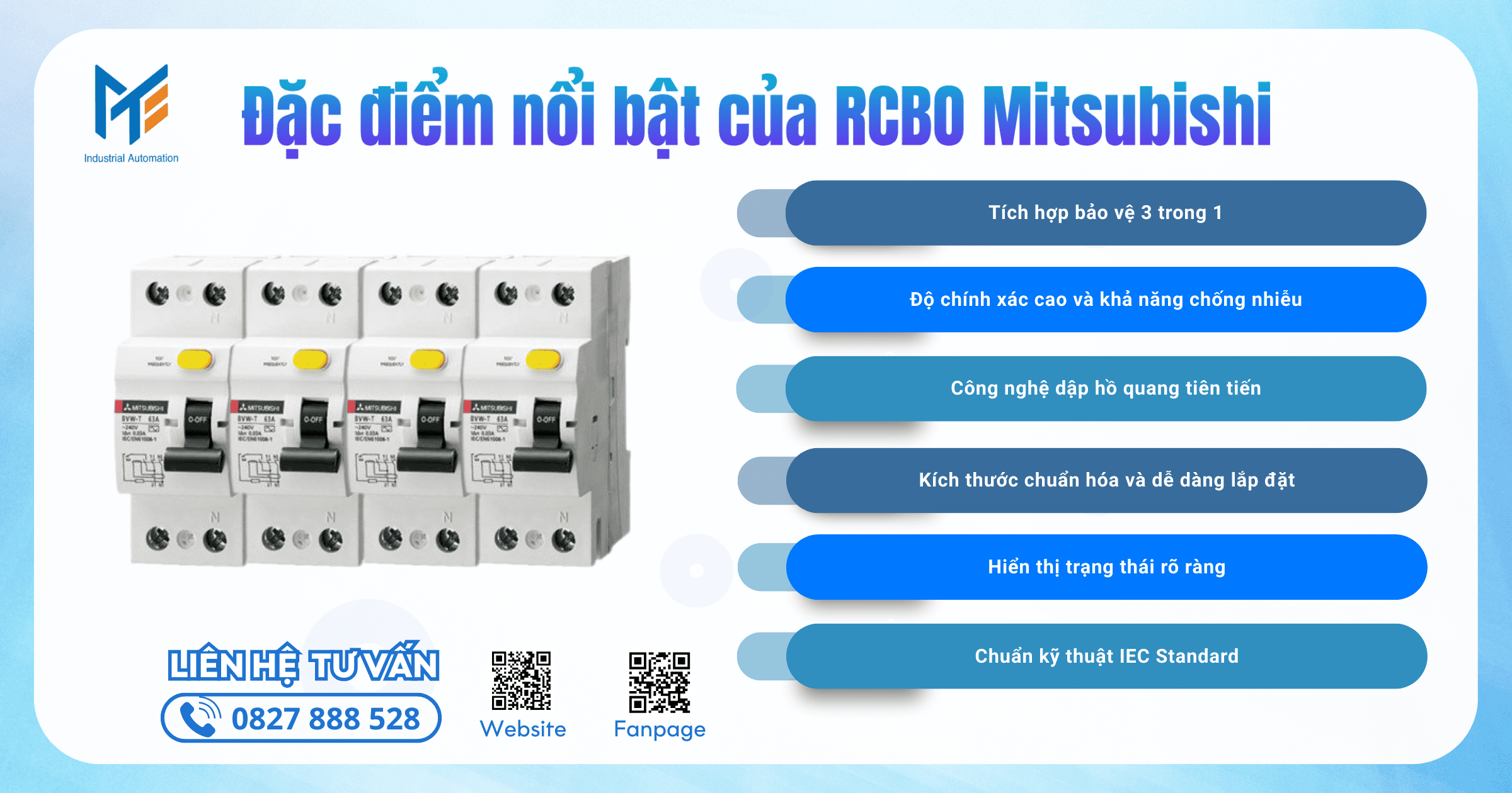 Đặc điểm nổi bật của RCBO Mitsubishi