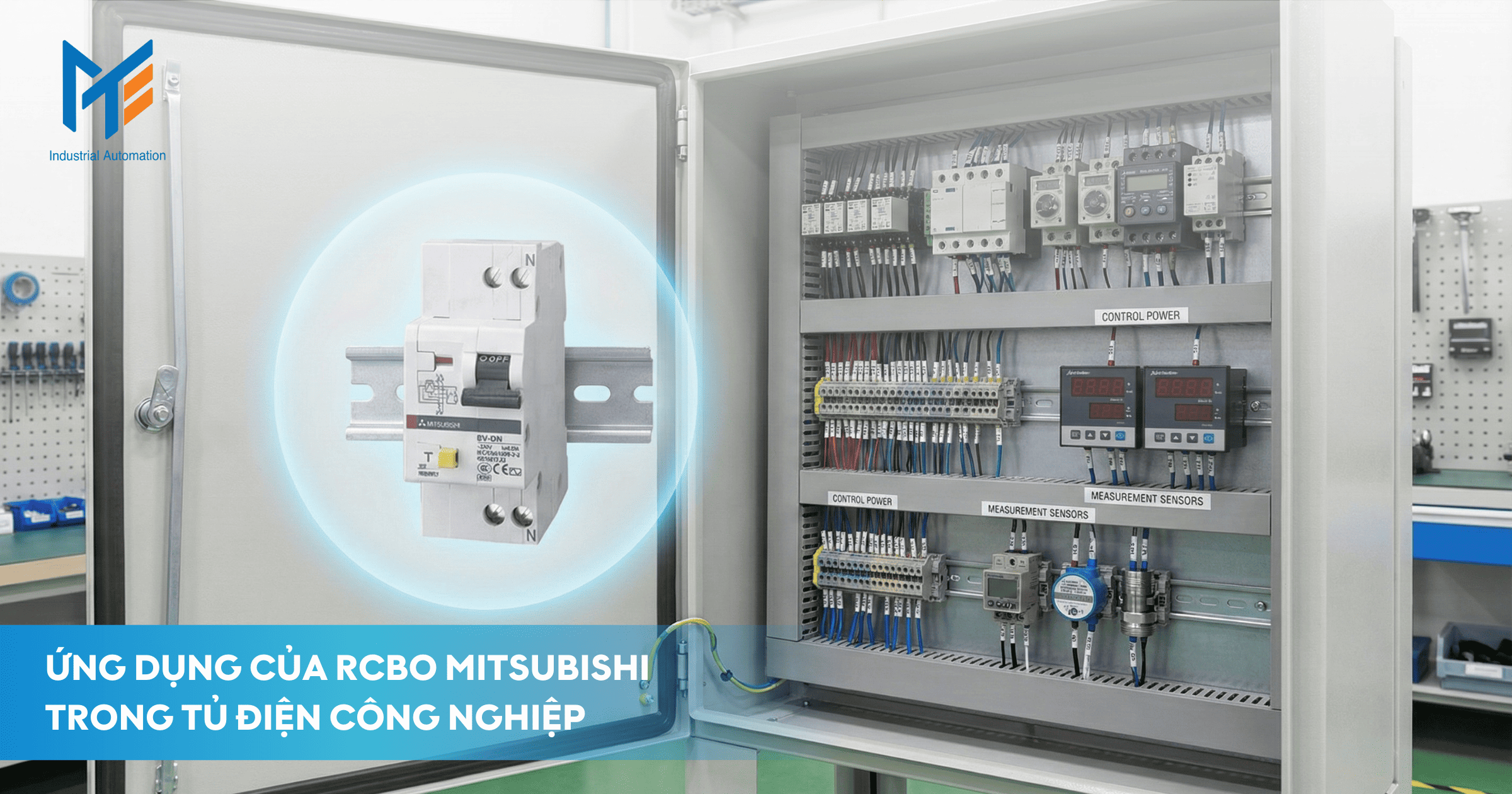 Ứng dụng của RCBO Mitsubishi trong tủ điện công nghiệp