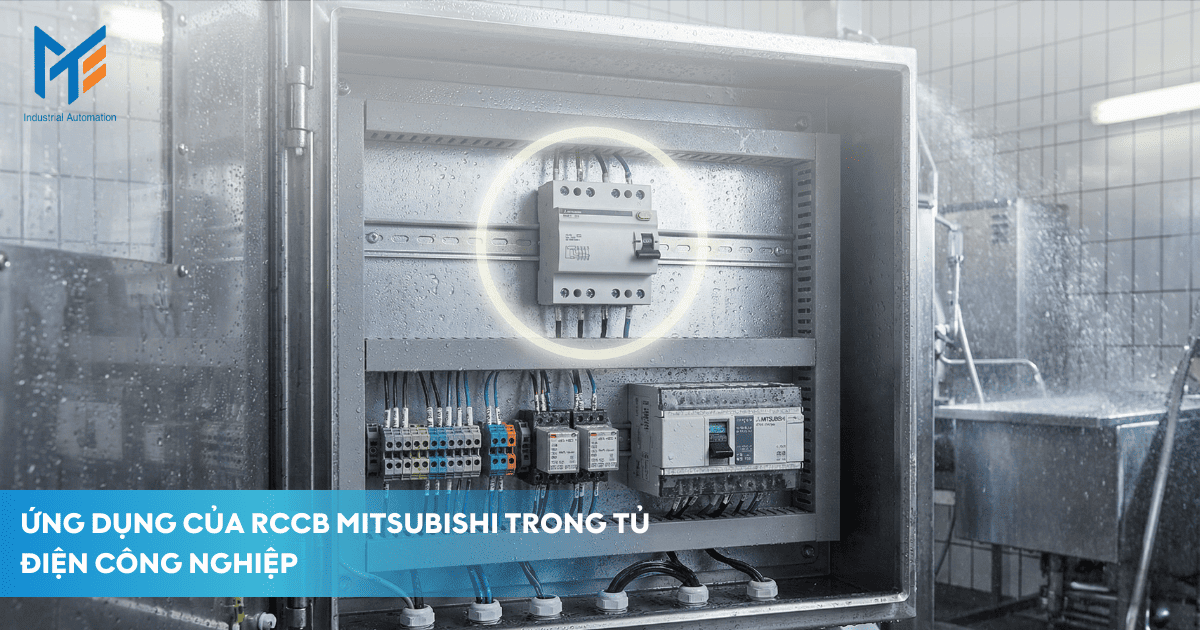 Ứng dụng của RCCB Mitsubishi trong tủ điện công nghiệp