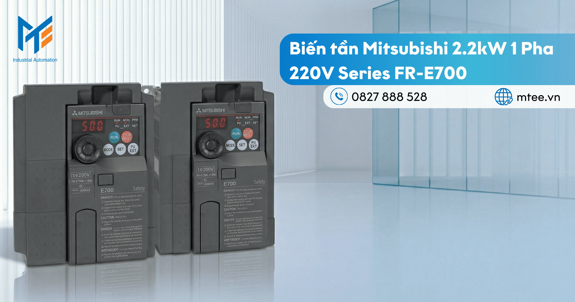 FR-E720S-110SC-EC – Biến tần Mitsubishi 2.2kW 1 Pha 220V Series FR-E700