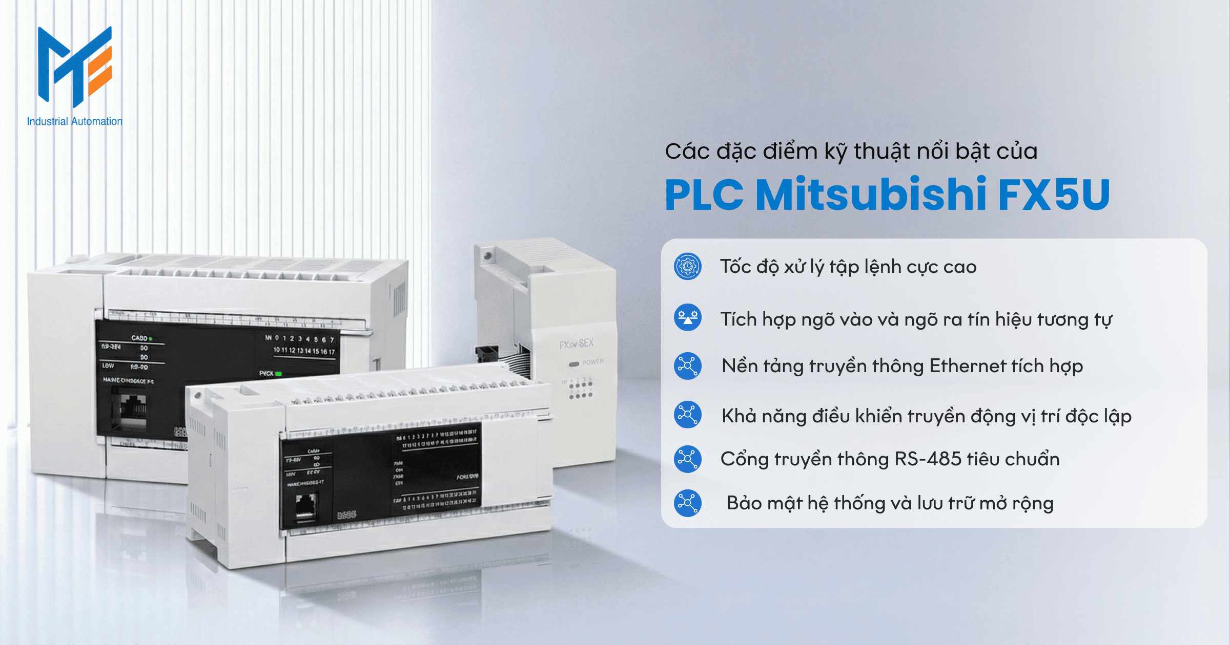 Các đặc điểm kỹ thuật nổi bật của PLC Mitsubishi FX5U