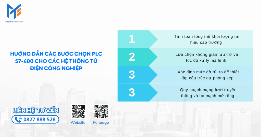 Hướng dẫn các bước chọn PLC S7-400 cho các hệ thống tủ điện công nghiệp lớn