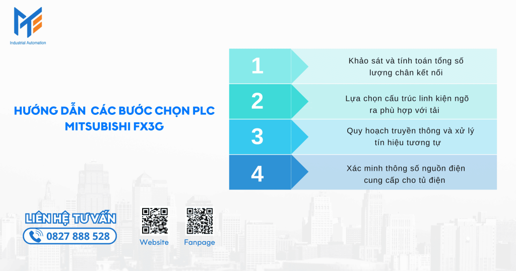 Hướng dẫn các bước chọn PLC Mitsubishi FX3G