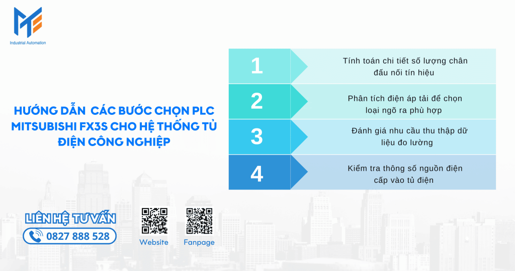 Hướng dẫn chọn PLC Mitsubishi FX3S cho hệ thống tủ điện công nghiệp