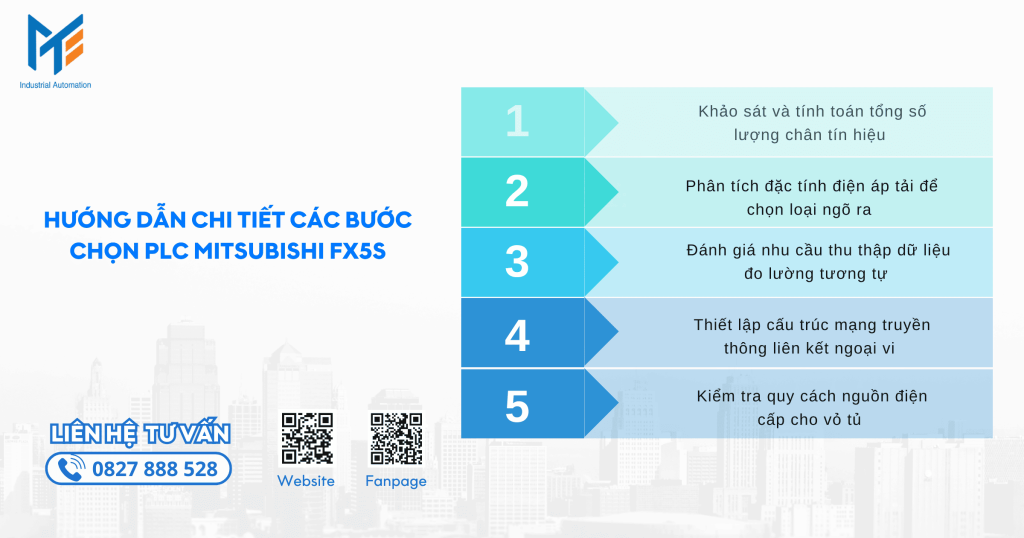 Hướng dẫn chi tiết các bước chọn PLC Mitsubishi FX5S