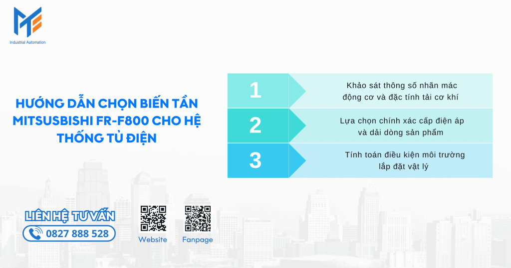 Hướng dẫn chọn Biến tần Mitsubishi FR-F800 cho hệ thống tủ điện công nghiệp