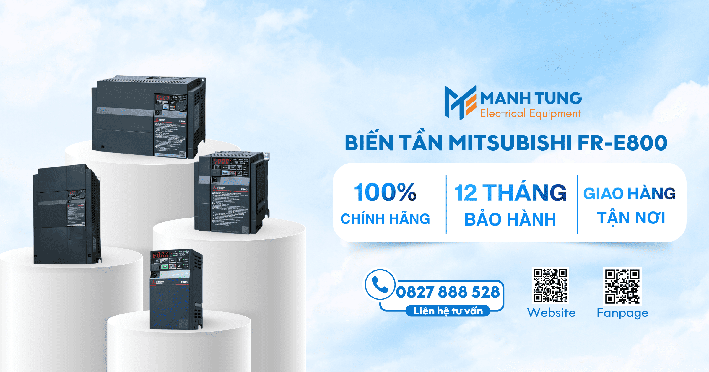 Mạnh Tùng nhà cung cấp biến tần Mitsubishi FR-E800 uy tín chính hãng